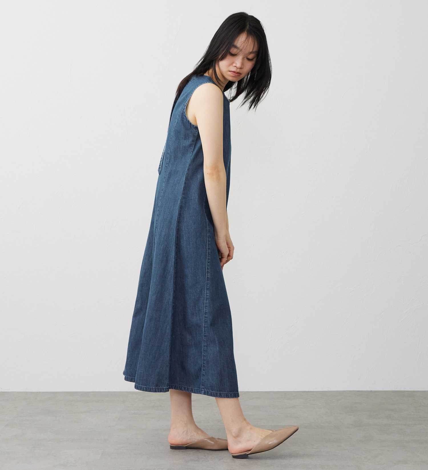EDWIN(エドウイン)のライトオンス デニムワンピース セルビッジ|//レディース|中色ブルー