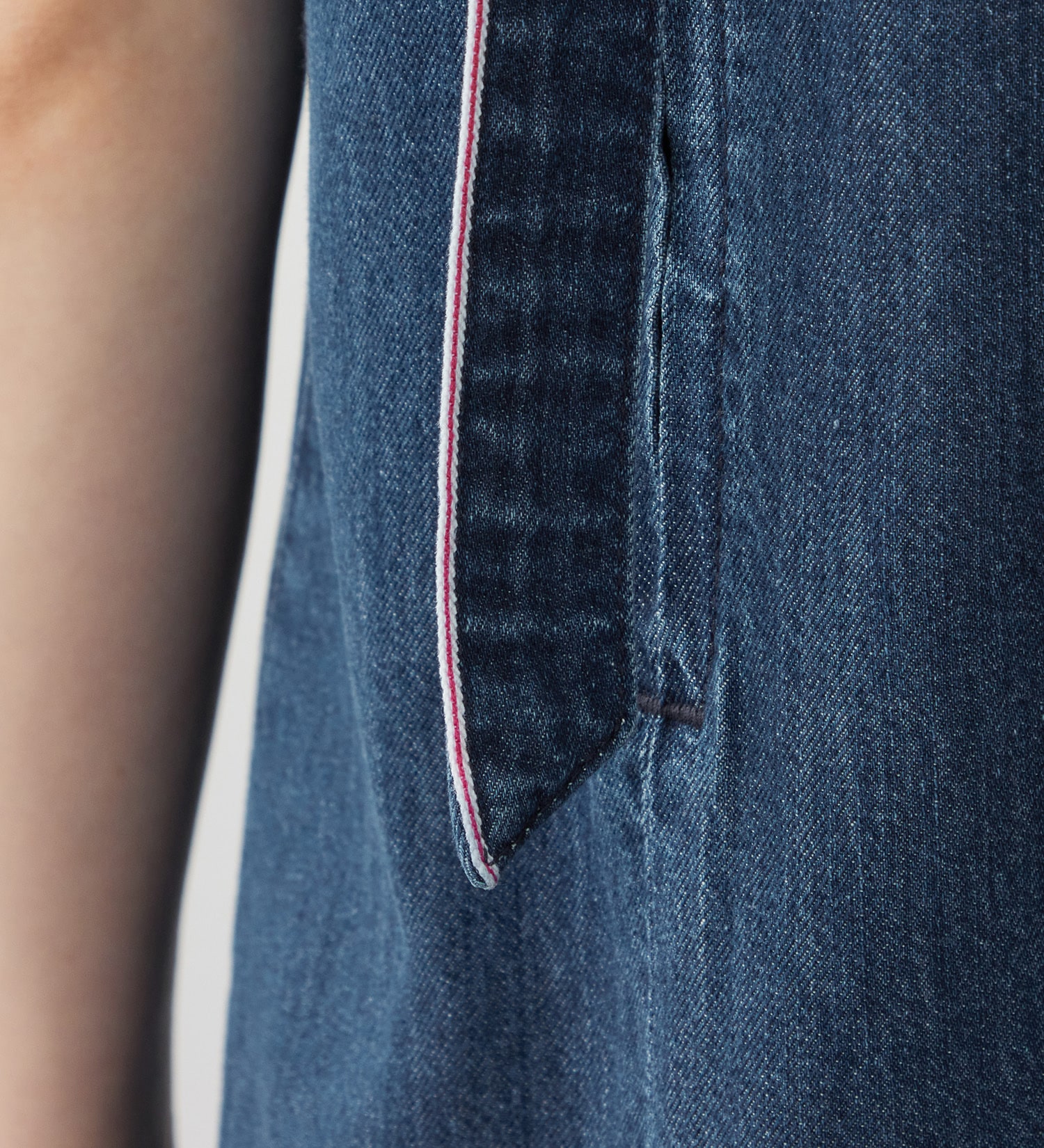 EDWIN(エドウイン)のライトオンス デニムワンピース セルビッジ|//レディース|中色ブルー