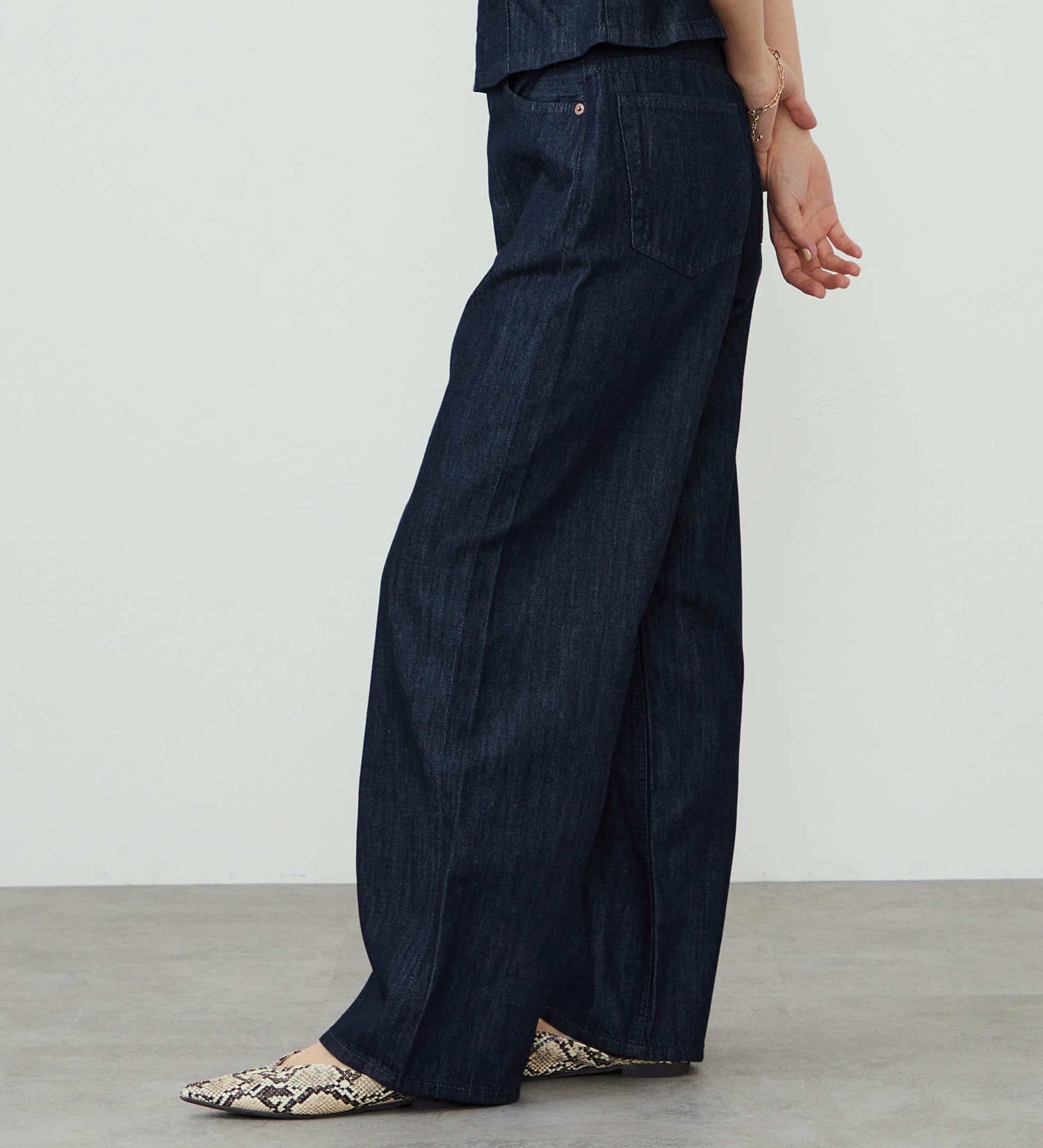 EDWIN(エドウイン)のEDWIN LADIES ライトオンス ワイドデニムパンツ セルビッジ セットアップ対応|パンツ/デニム / ジーンズパンツ/レディース|インディゴブルー