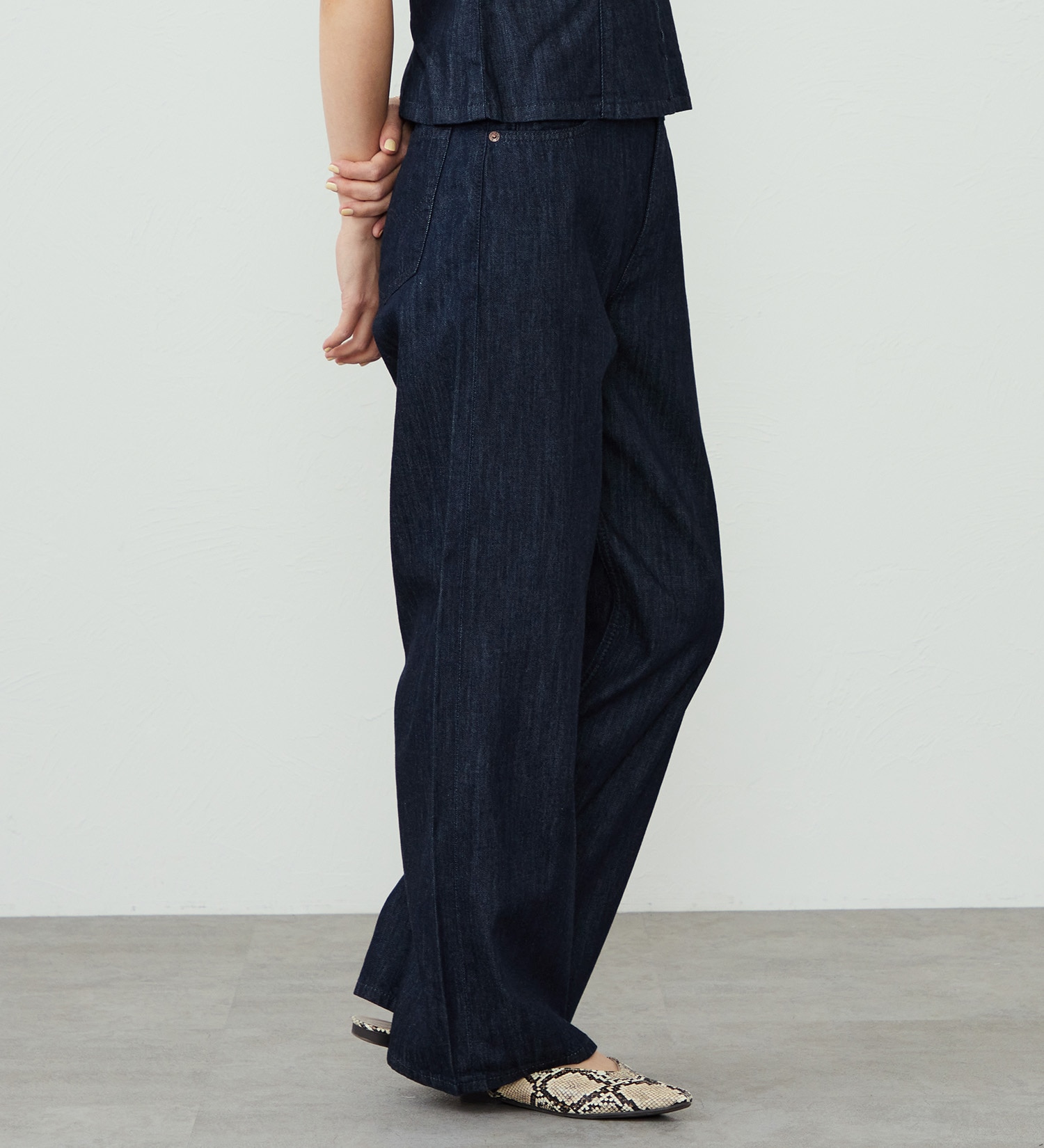 EDWIN(エドウイン)のEDWIN LADIES ライトオンス ワイドデニムパンツ セルビッジ セットアップ対応|パンツ/デニム / ジーンズパンツ/レディース|インディゴブルー