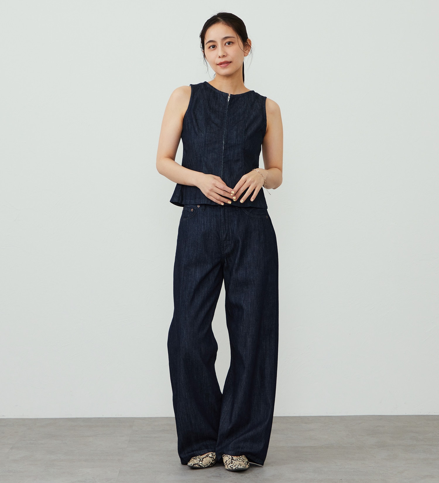 EDWIN(エドウイン)のEDWIN LADIES ライトオンス ワイドデニムパンツ セルビッジ セットアップ対応|パンツ/デニム / ジーンズパンツ/レディース|インディゴブルー