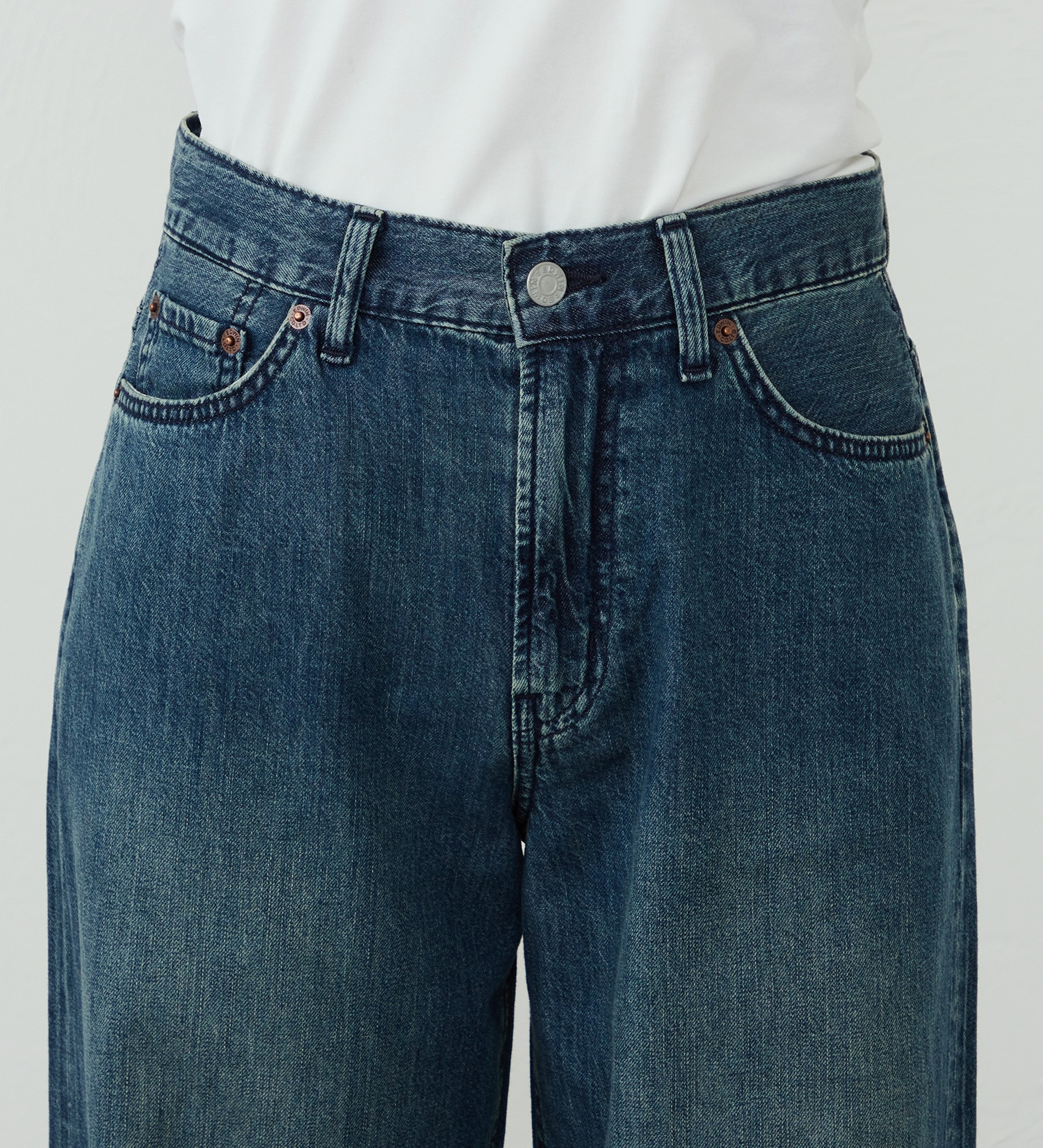 EDWIN(エドウイン)のEDWIN LADIES ライトオンス ワイドデニムパンツ セルビッジ セットアップ対応|パンツ/デニム / ジーンズパンツ/レディース|中色ブルー