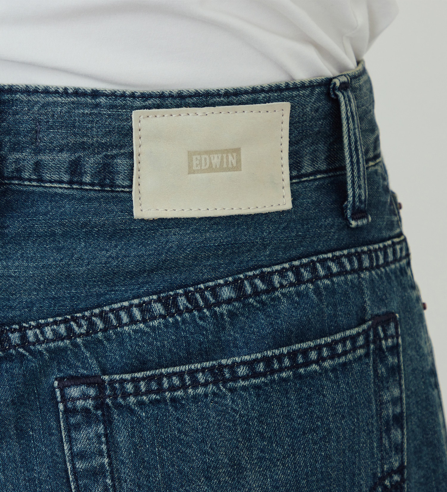 EDWIN(エドウイン)のEDWIN LADIES ライトオンス ワイドデニムパンツ セルビッジ セットアップ対応|パンツ/デニム / ジーンズパンツ/レディース|中色ブルー