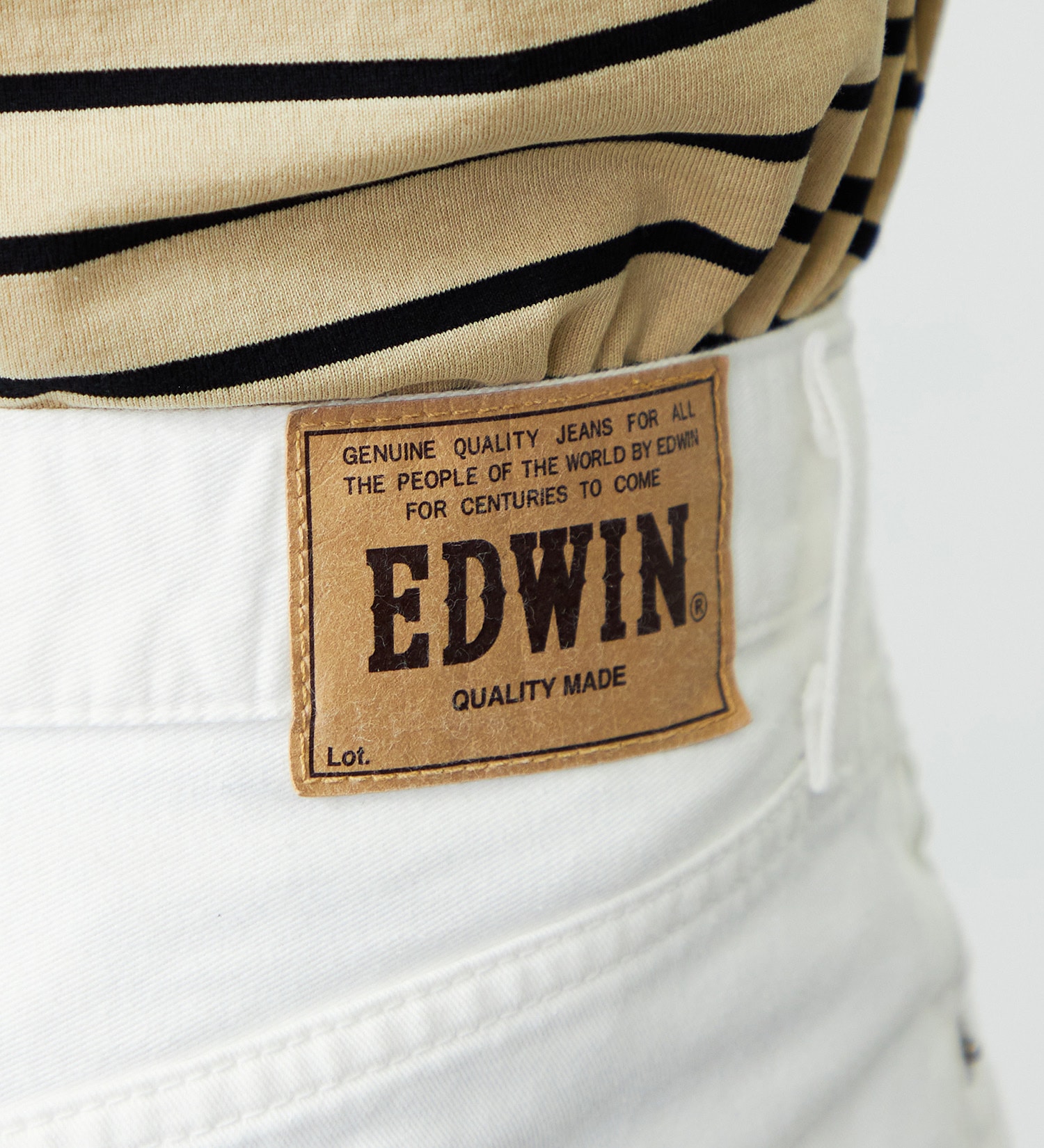 EDWIN(エドウイン)の【大きいサイズ】EDWIN BASIC クロップドデニムパンツ|パンツ/ショート丈/メンズ|ホワイト