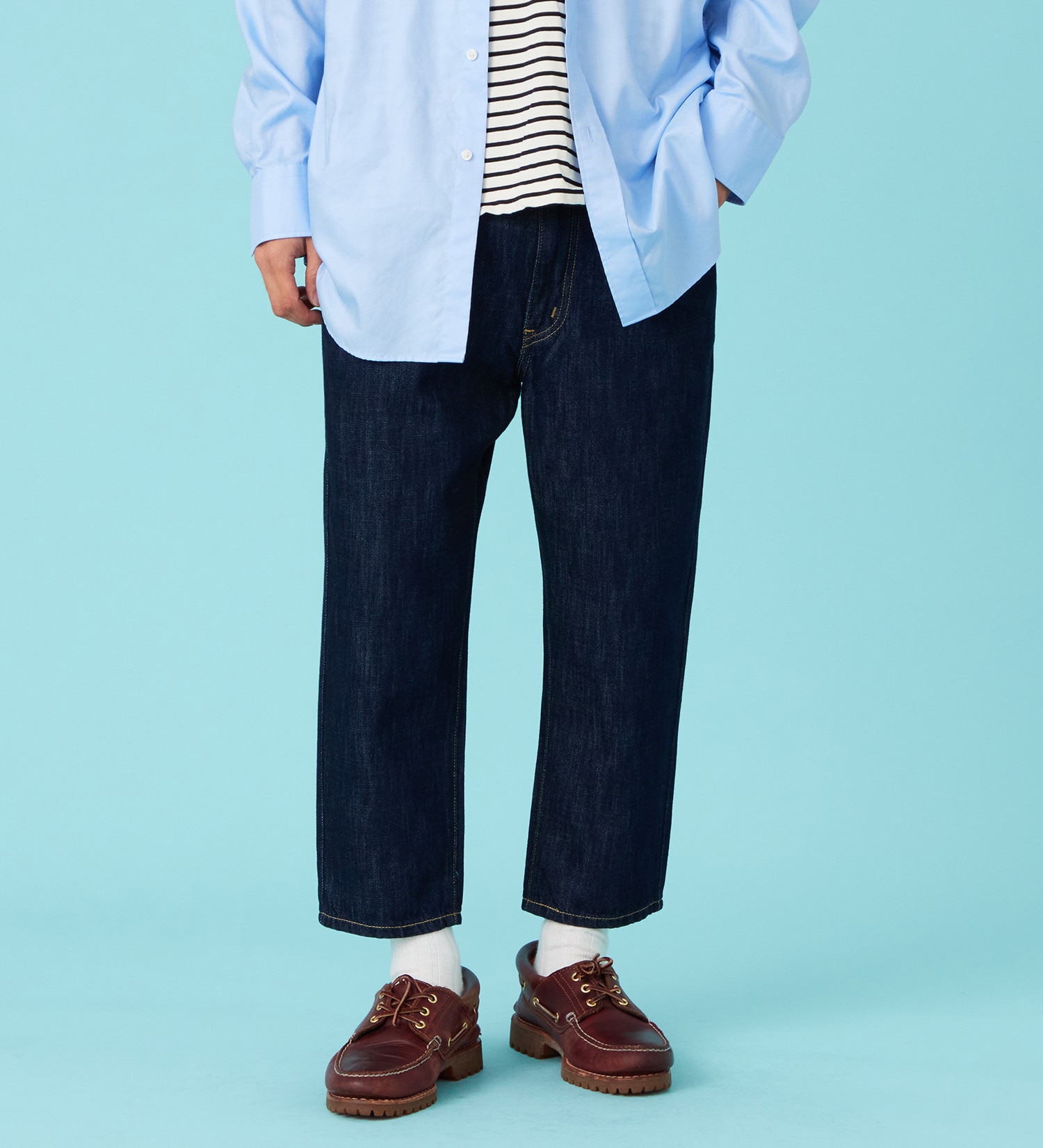 EDWIN(エドウイン)のベーシック デニムクロップドパンツ ジーンズ|パンツ/ショート丈/メンズ|インディゴブルー