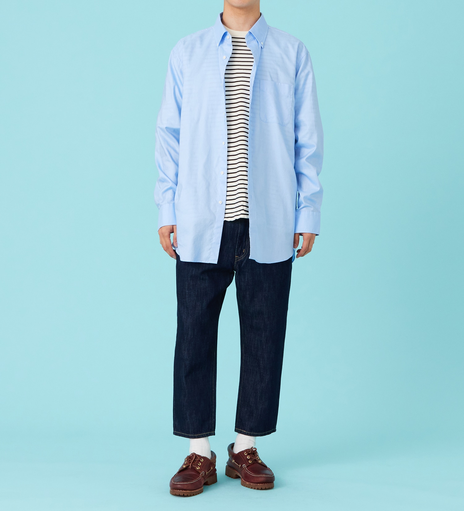 EDWIN(エドウイン)のベーシック デニムクロップドパンツ ジーンズ|パンツ/ショート丈/メンズ|インディゴブルー