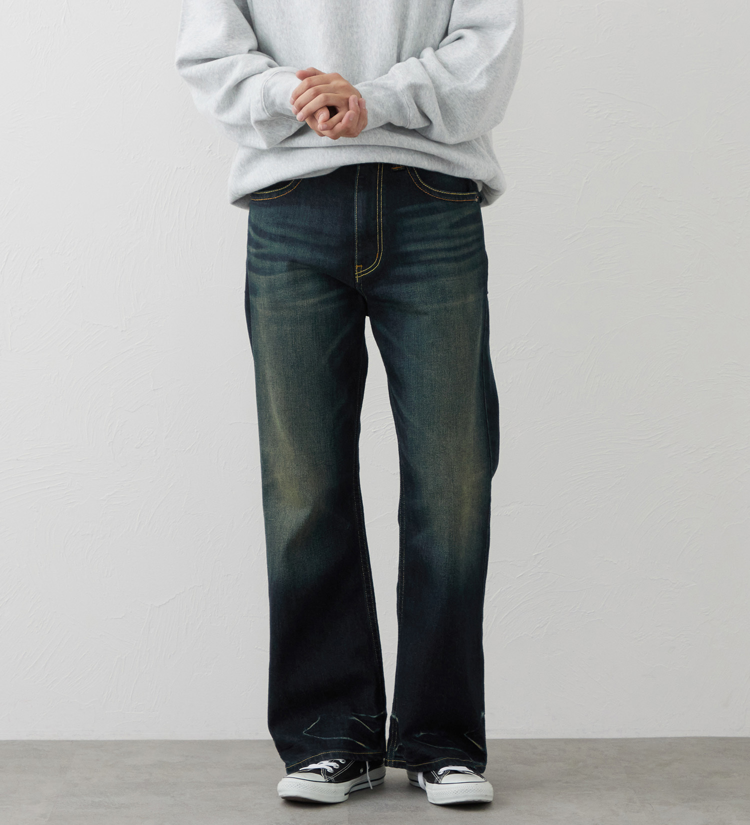 EDWIN(エドウイン)の【試着対象】TIME CODE 00S ルーズフレアデニムパンツ|パンツ/デニム / ジーンズパンツ/メンズ|濃色ブルー
