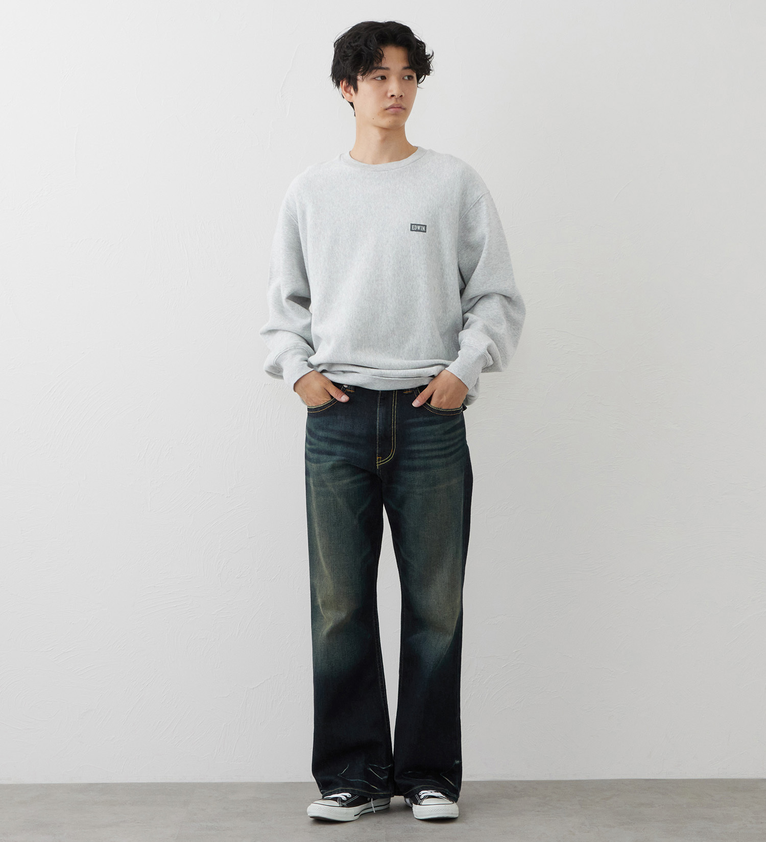 EDWIN(エドウイン)の【試着対象】TIME CODE 00S ルーズフレアデニムパンツ|パンツ/デニム / ジーンズパンツ/メンズ|濃色ブルー