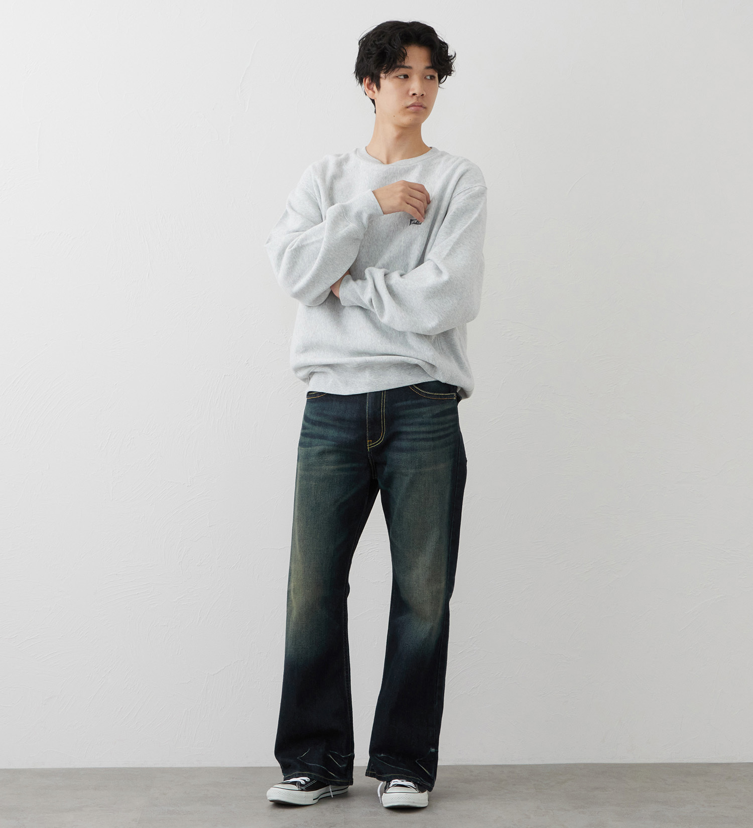 EDWIN(エドウイン)の【試着対象】TIME CODE 00S ルーズフレアデニムパンツ|パンツ/デニム / ジーンズパンツ/メンズ|濃色ブルー