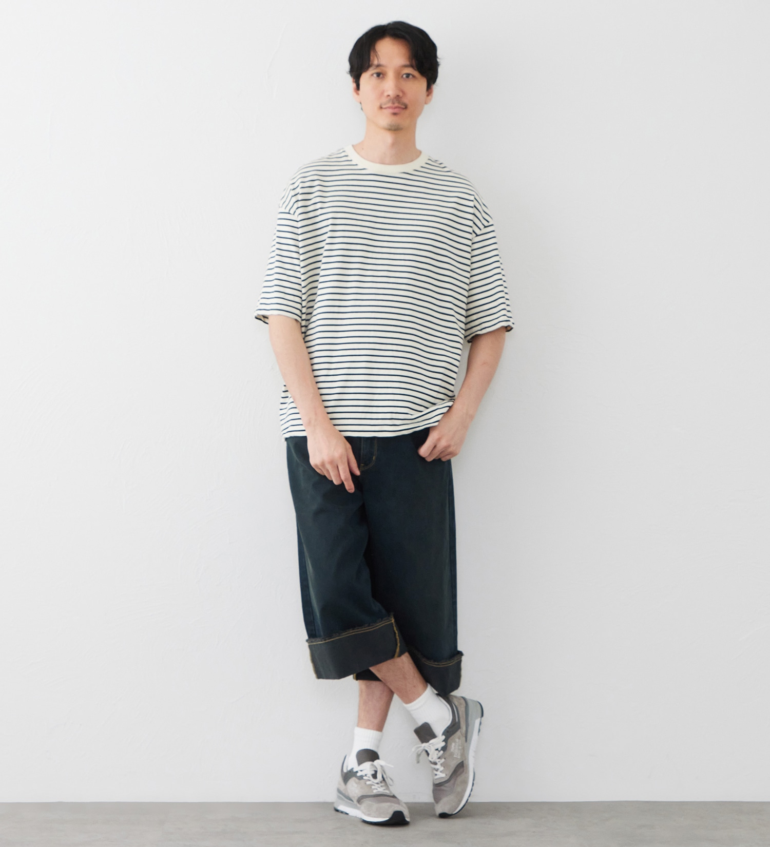 EDWIN(エドウイン)のTIME CODE 00S シンチバック ルーズハーフパンツ|パンツ/ショート丈/メンズ|ブラックデニム