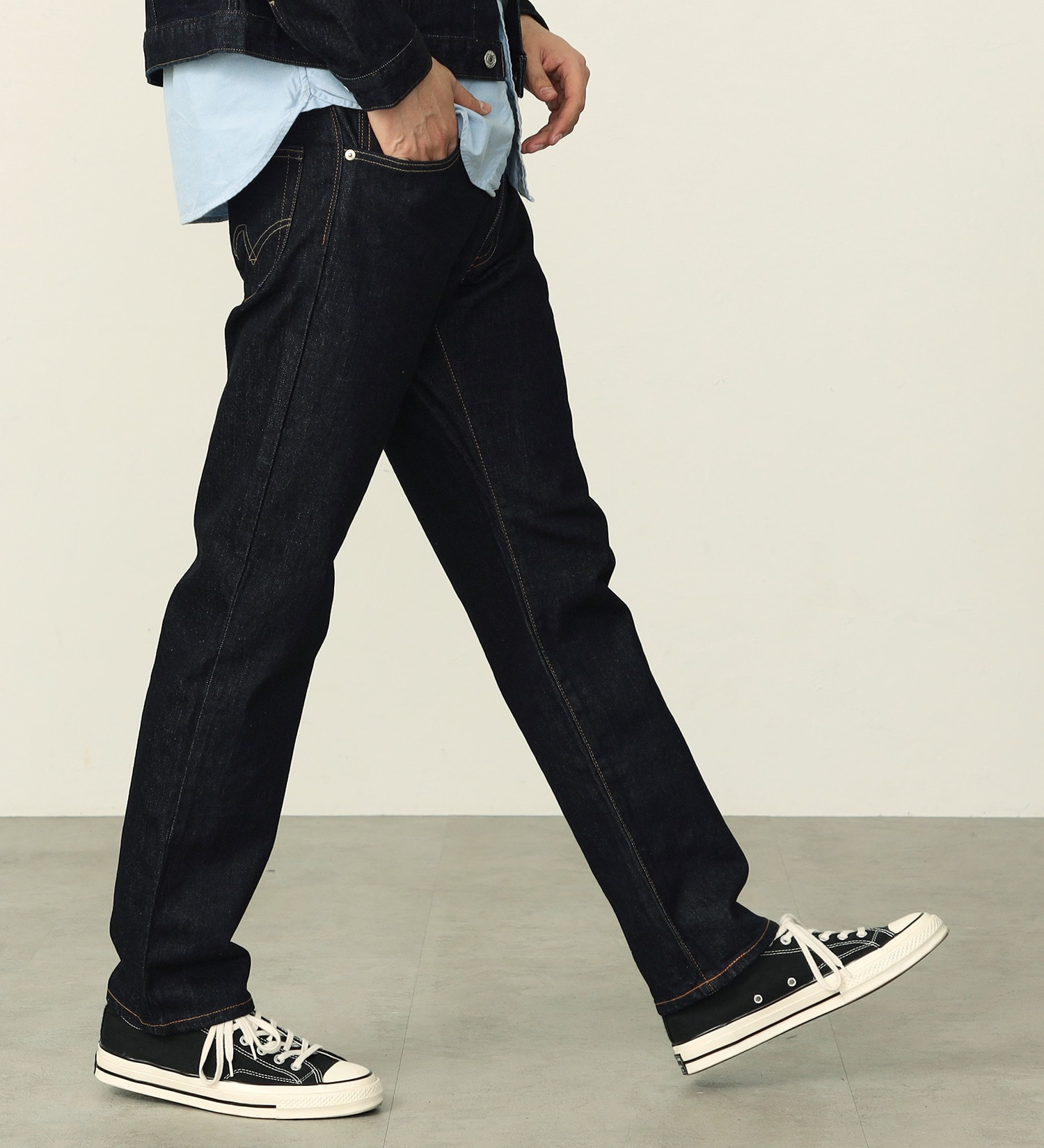 EDWIN(エドウイン)の【WEB限定】五・八デニム レギュラーストレート ふつうのジーンズ 日本製 MADE IN JAPAN|パンツ/デニムパンツ/メンズ|インディゴブルー