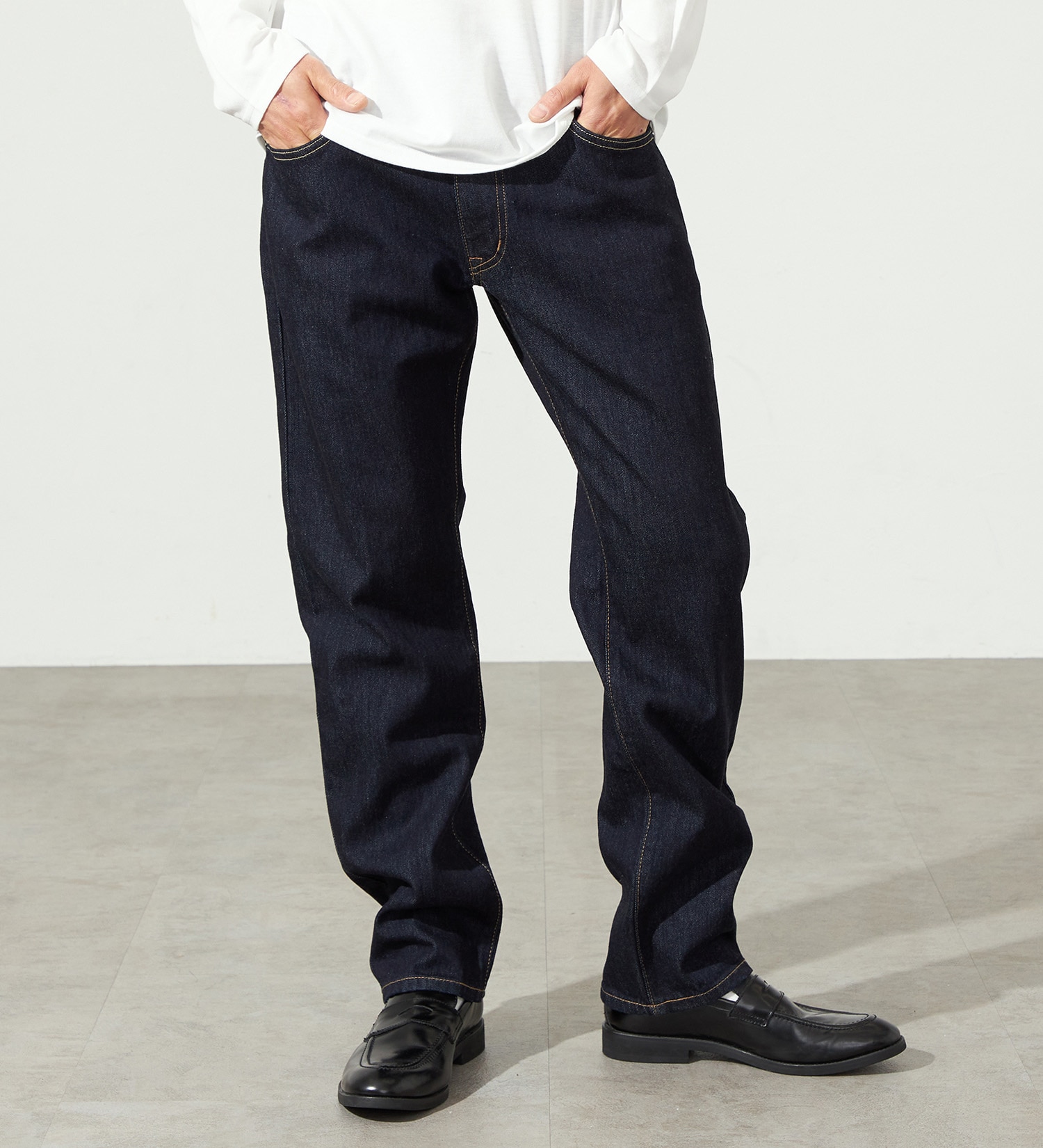 EDWIN(エドウイン)の【WEB限定】ふつうのジーンズ レギュラーストレート デニムパンツ|パンツ/デニム / ジーンズパンツ/メンズ|インディゴブルー