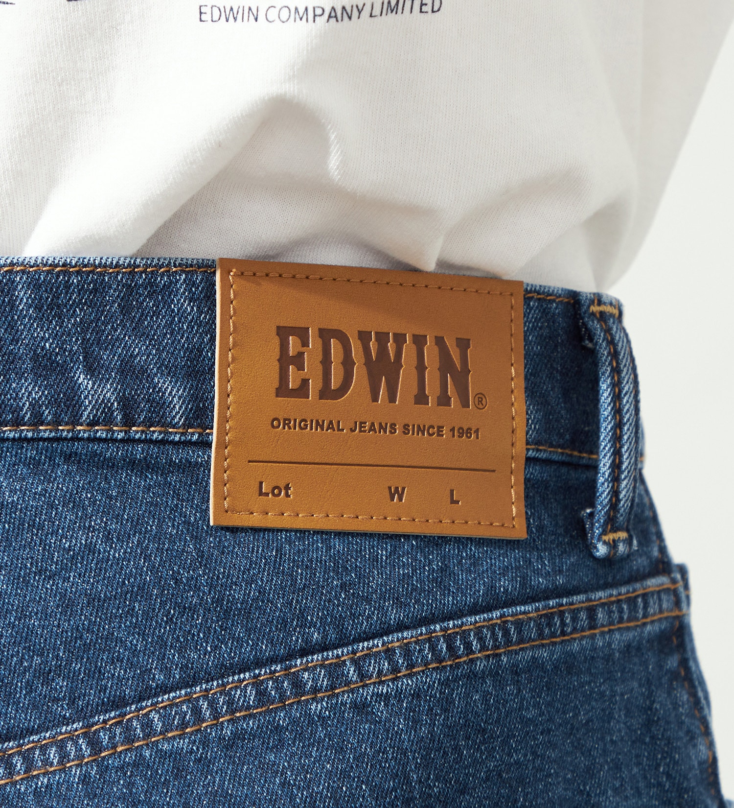 EDWIN(エドウイン)の【WEB限定】ふつうのジーンズ レギュラーストレート デニムパンツ|パンツ/デニム / ジーンズパンツ/メンズ|中色ブルー2