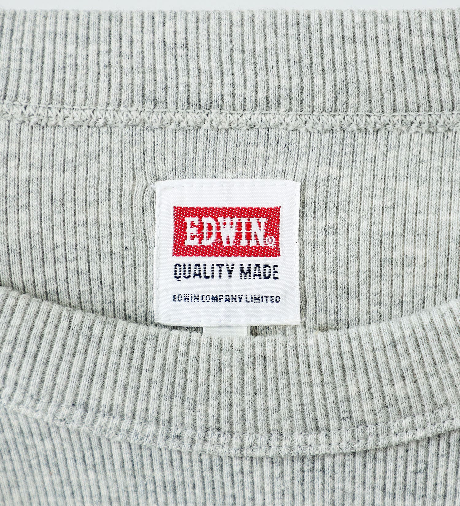 EDWIN(エドウイン)の【売り尽くしSALE】【WEB限定】豊富なサイズ展開！（S～５L）リブロングスリーブTシャツ 長袖 ビッグサイズ対応|トップス/Tシャツ/カットソー/メンズ|グレー