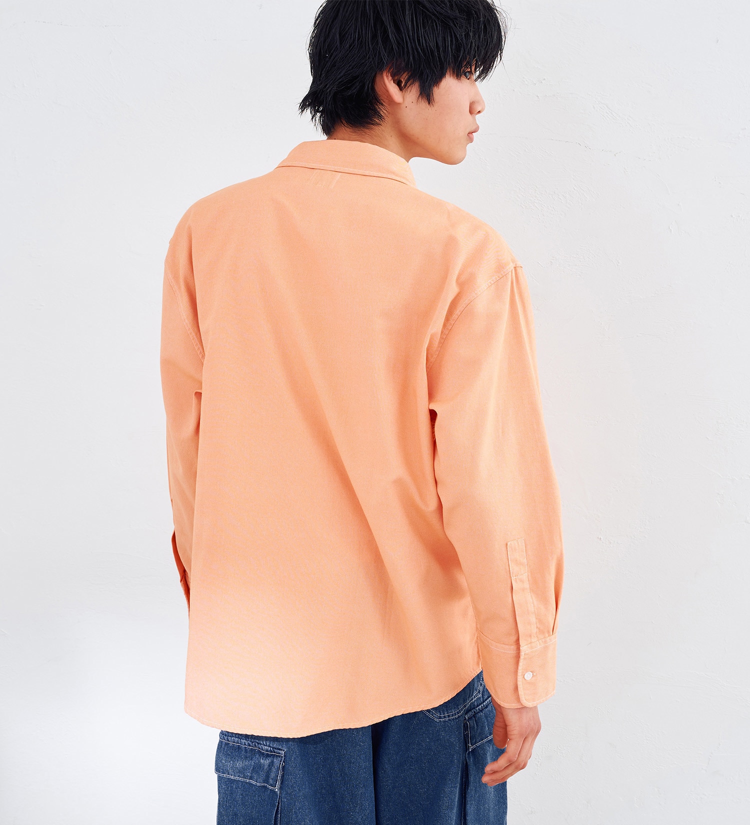 EDWIN(エドウイン)の【WEB限定】EDWIN STEPMARK オーバーサイズ レギュラーカラーシャツ　L/S|トップス/シャツ/ブラウス/メンズ|オレンジ