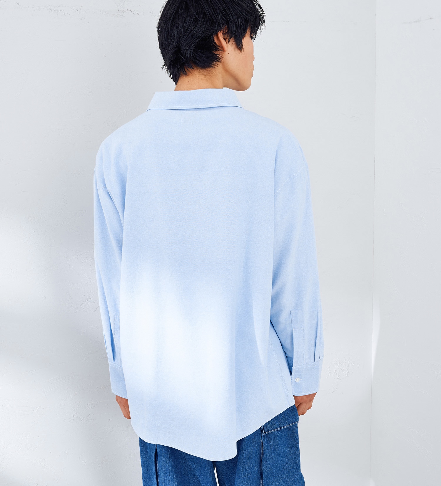 EDWIN(エドウイン)の【WEB限定】EDWIN STEPMARK オーバーサイズ レギュラーカラーシャツ　L/S|トップス/シャツ/ブラウス/メンズ|ブルー