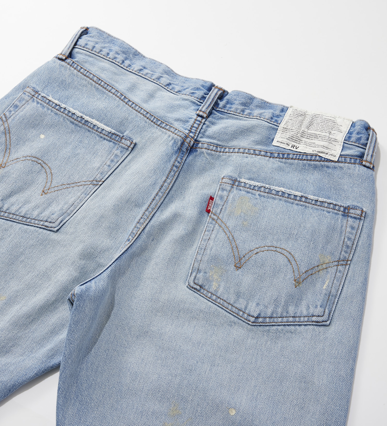 EDWIN(エドウイン)の【EDWIN 60周年記念 限定復刻】RV REBEL VINTAGE STRAIGHT PANTS MADE IN JAPAN 日本製|パンツ/デニムパンツ/メンズ|淡色ブルー