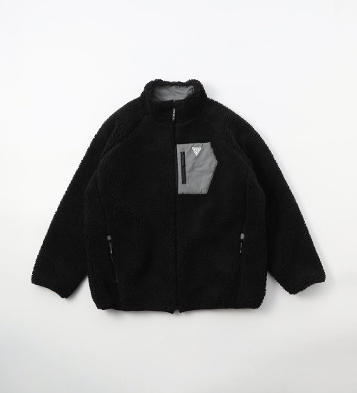 EDWIN(エドウイン)のFLE　リバーシブル　ボアジャケット　暖かく軽いフリース素材|ジャケット/アウター/その他アウター/メンズ|ブラック