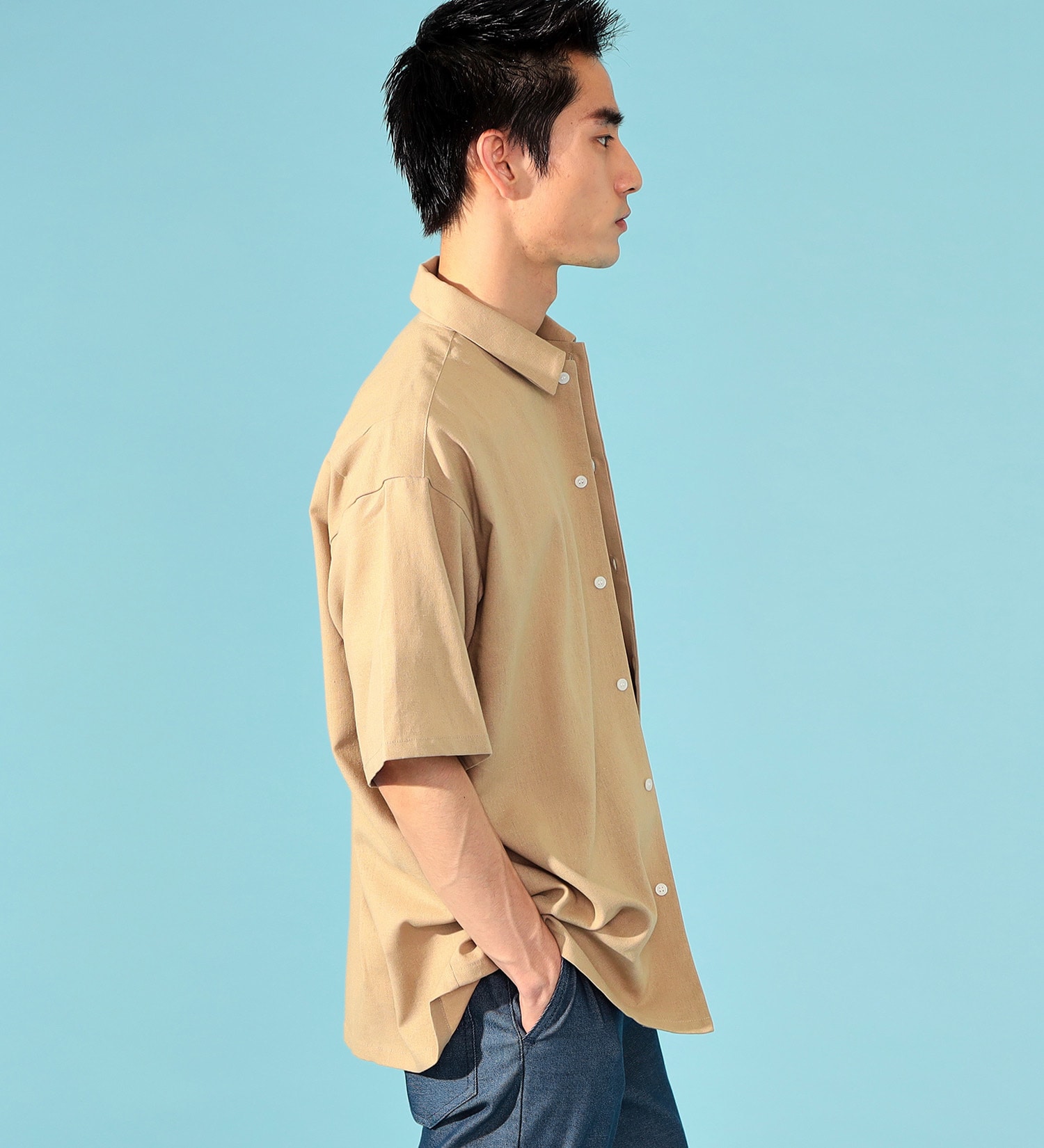 EDWIN(エドウイン)のEDWIN レギュラーカラーシャツ|トップス/シャツ/ブラウス/メンズ|ベージュ