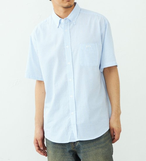 EDWIN(エドウイン)のコットン ボタンダウンシャツ 半袖|トップス/シャツ/ブラウス/メンズ|ライトブルー