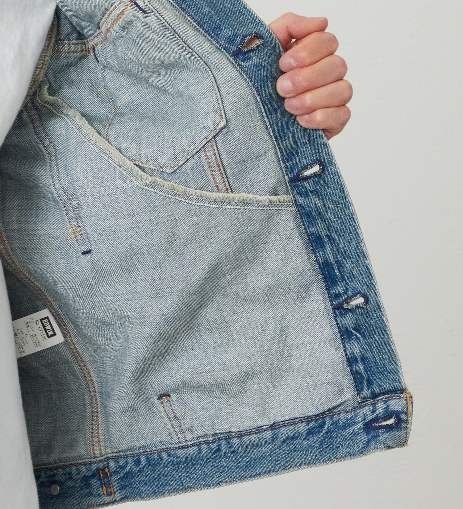 EDWIN(エドウイン)の【試着対象】デニムジャケット Gジャン|ジャケット/アウター/デニムジャケット/メンズ|淡色ブルー