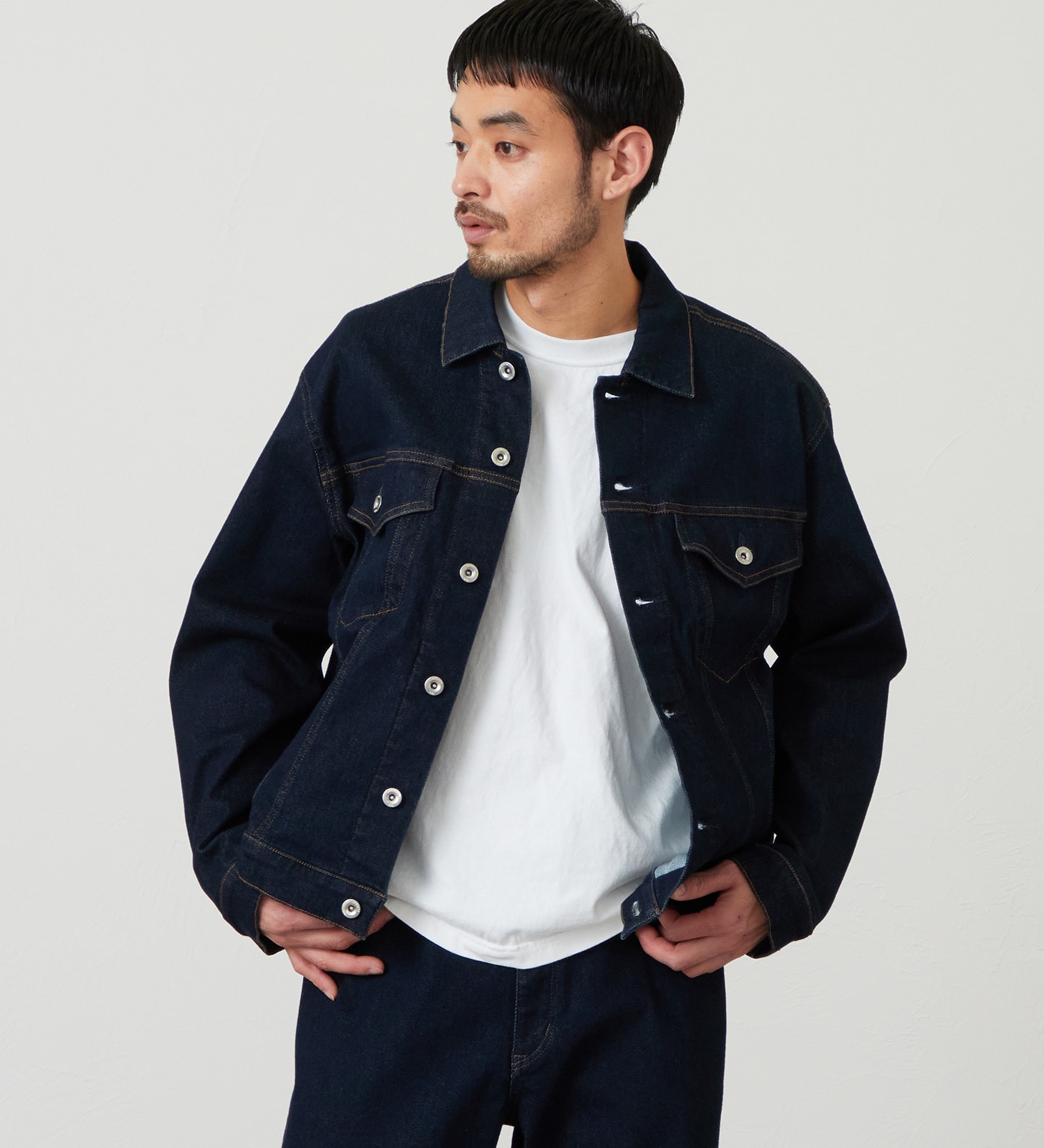 EDWIN(エドウイン)の【試着対象】ジャージーズ デニムジャケット Gジャン ストレッチ セットアップ|ジャケット/アウター/デニムジャケット/メンズ|インディゴブルー