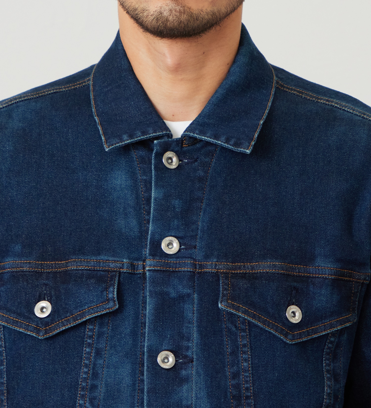 EDWIN(エドウイン)の【試着対象】ジャージーズ デニムジャケット Gジャン ストレッチ セットアップ|ジャケット/アウター/デニムジャケット/メンズ|濃色ブルー