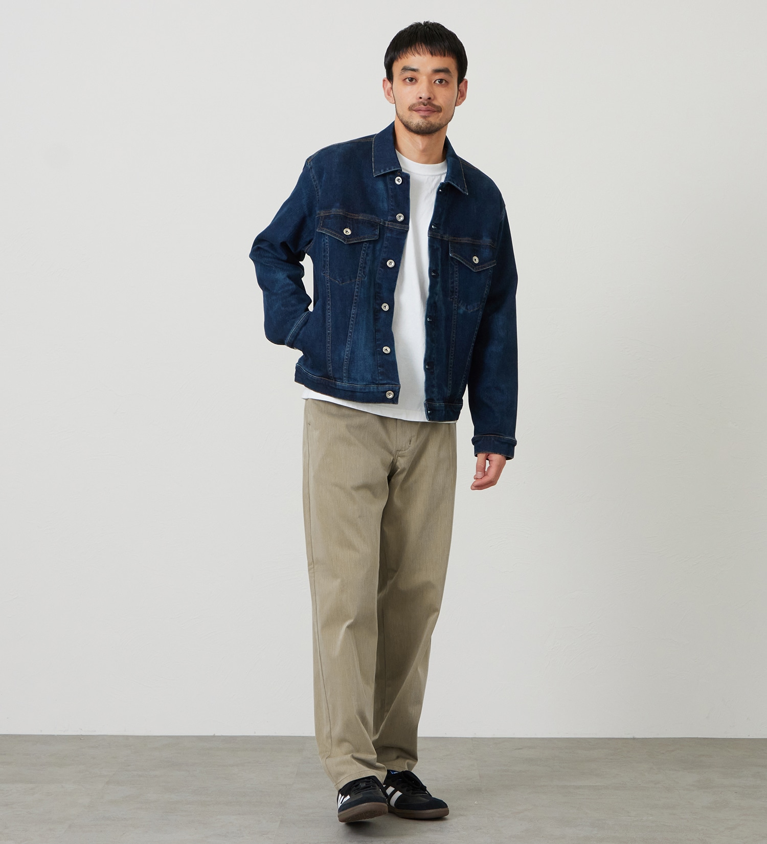 EDWIN(エドウイン)の【試着対象】ジャージーズ デニムジャケット Gジャン ストレッチ セットアップ|ジャケット/アウター/デニムジャケット/メンズ|濃色ブルー