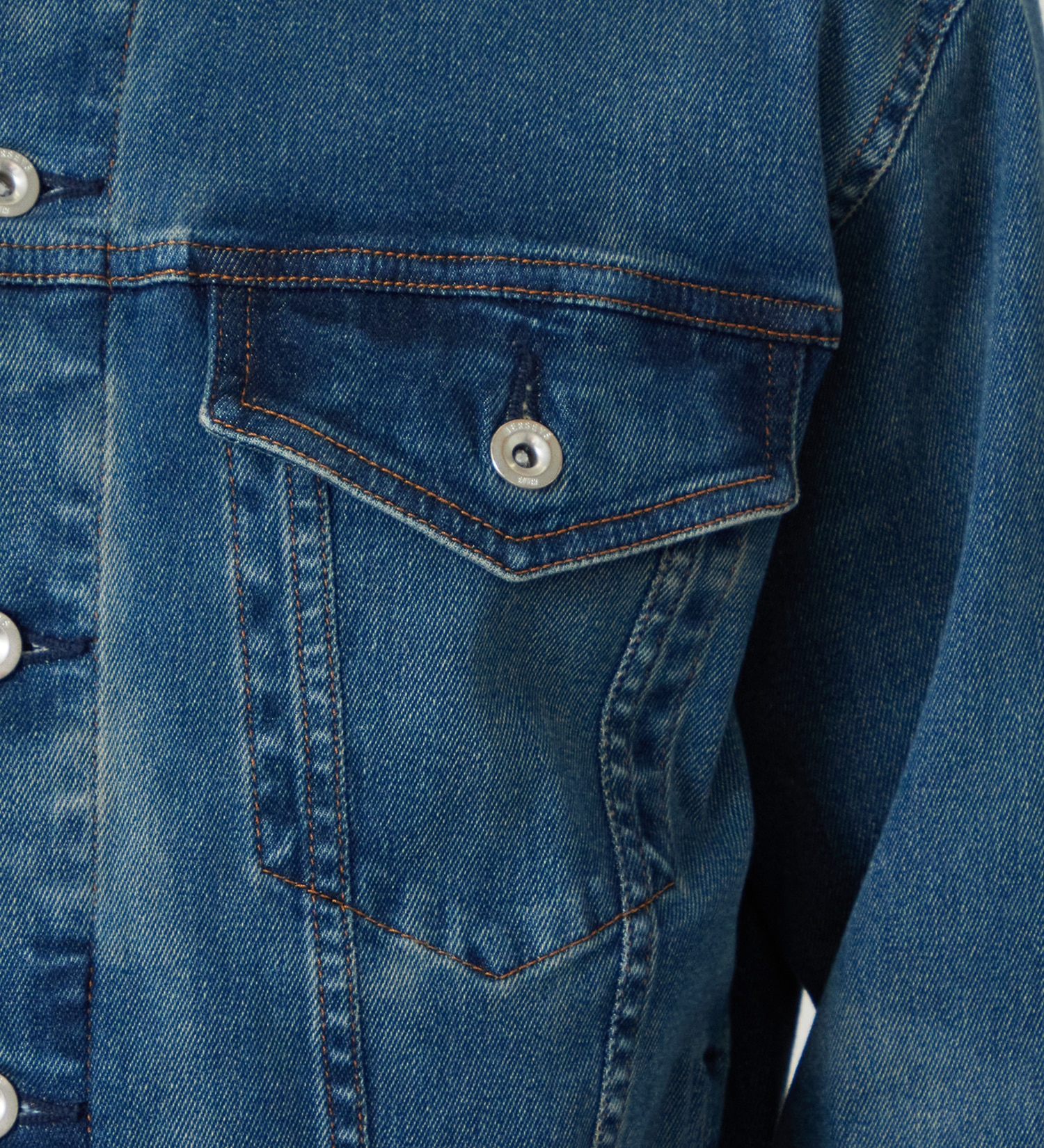 EDWIN(エドウイン)の【試着対象】ジャージーズ デニムジャケット Gジャン ストレッチ セットアップ|ジャケット/アウター/デニムジャケット/メンズ|中色ブルー