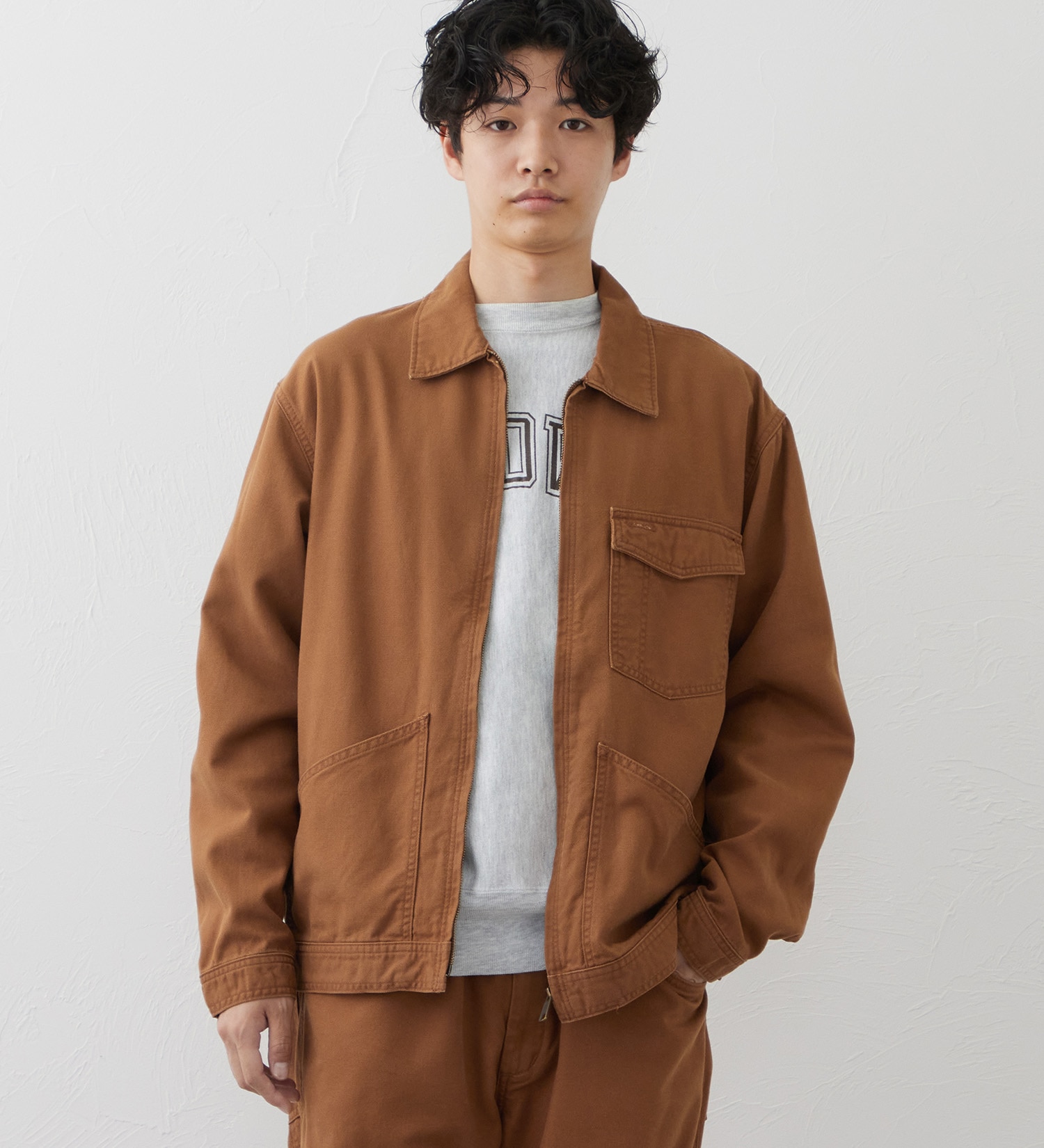 EDWIN(エドウイン)のZIP UP ワークジャケット|ジャケット/アウター/その他アウター/メンズ|ブラウン