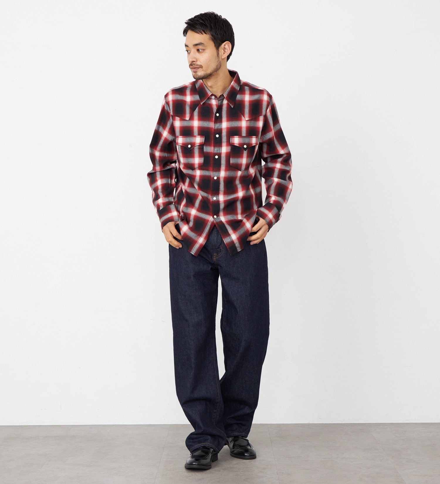 EDWIN(エドウイン)のウエスタンシャツ チェック 長袖|トップス/シャツ/ブラウス/メンズ|レッド