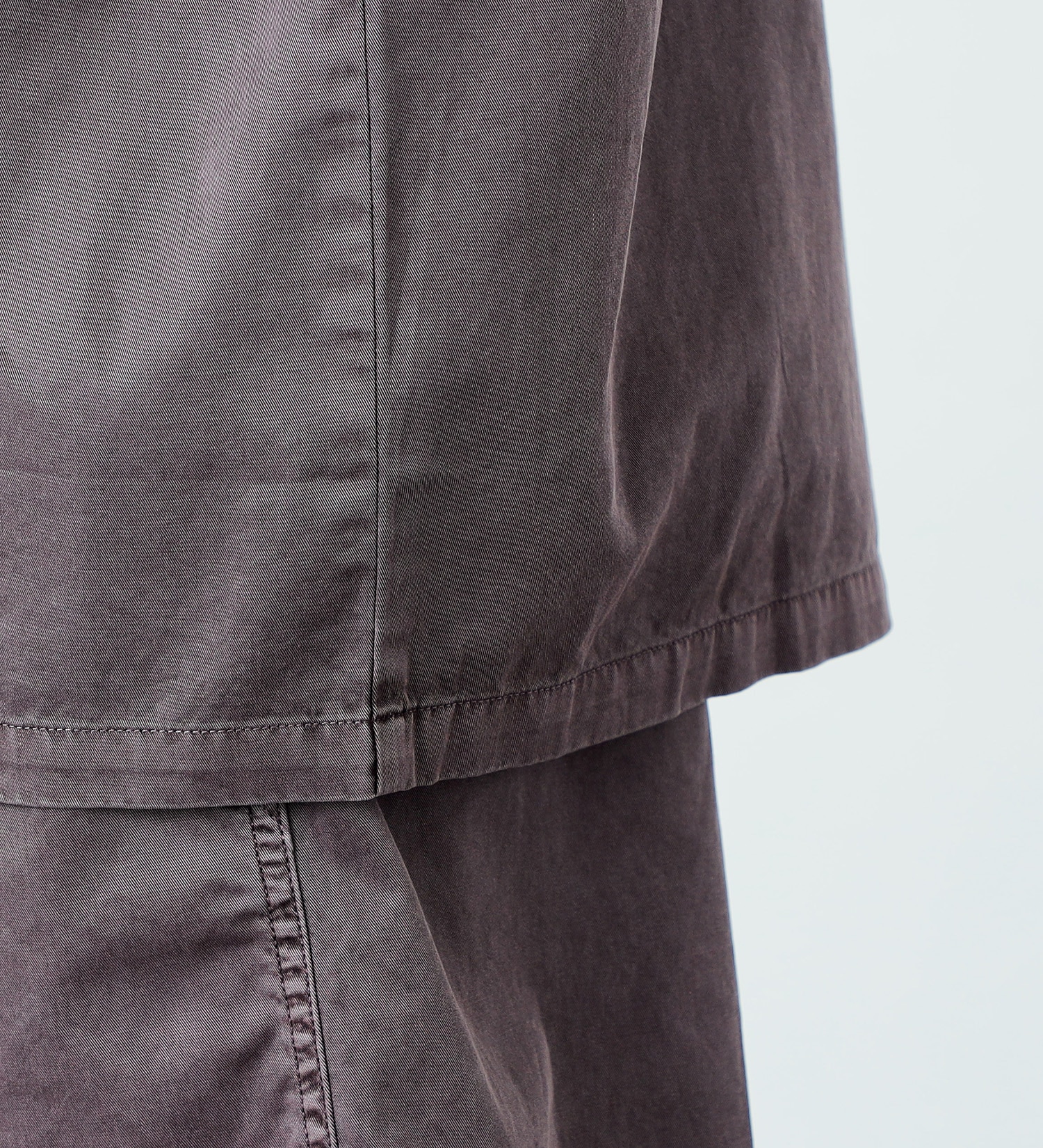 EDWIN(エドウイン)の製品染め オープンカラーシャツ（半袖） ガーメントダイ セットアップ|トップス/シャツ/ブラウス/メンズ|パープル