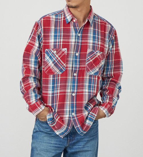 EDWIN(エドウイン)のワークシャツ チェック 長袖|トップス/シャツ/ブラウス/メンズ|レッド