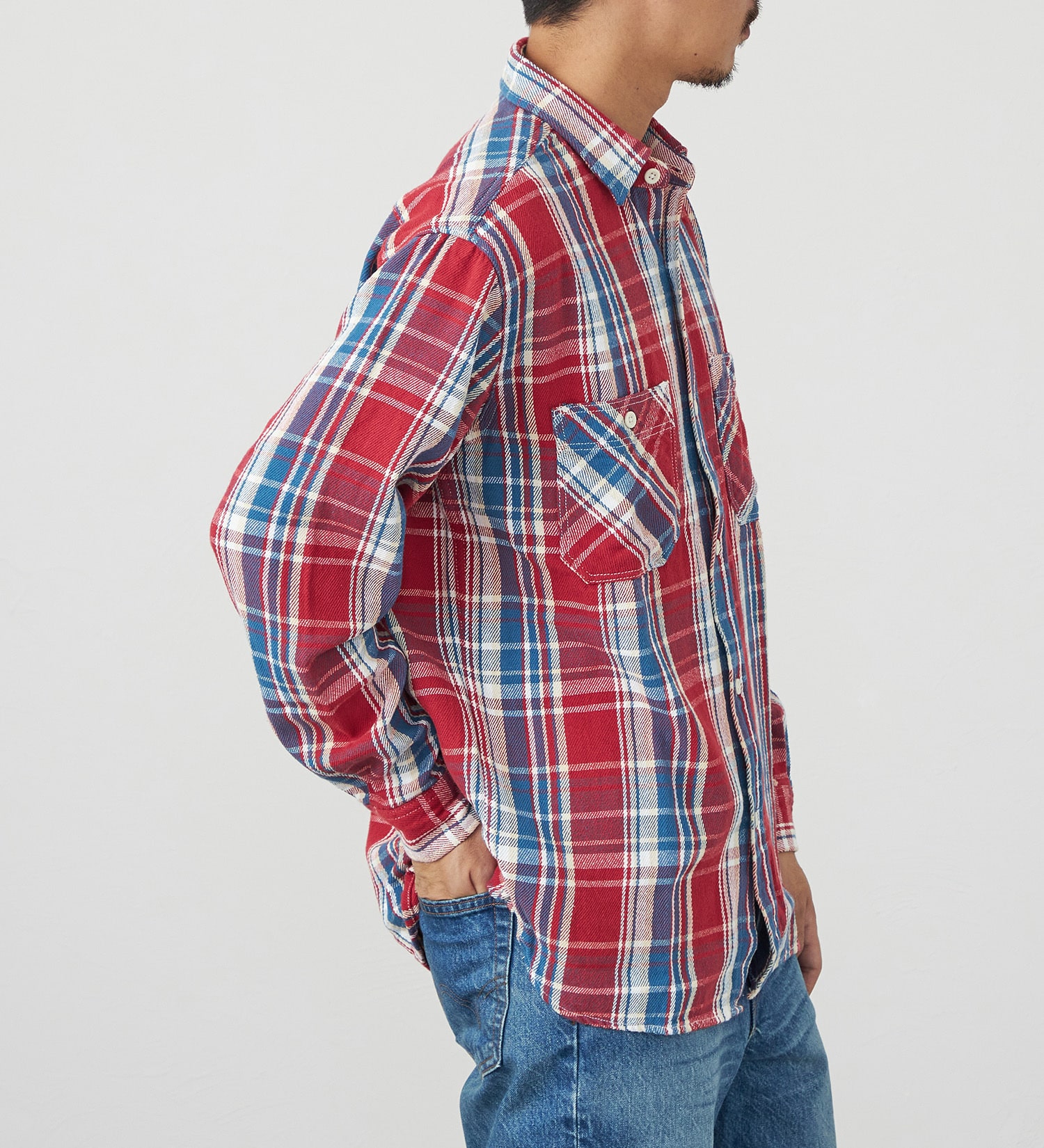 EDWIN(エドウイン)のワークシャツ チェック 長袖|トップス/シャツ/ブラウス/メンズ|レッド