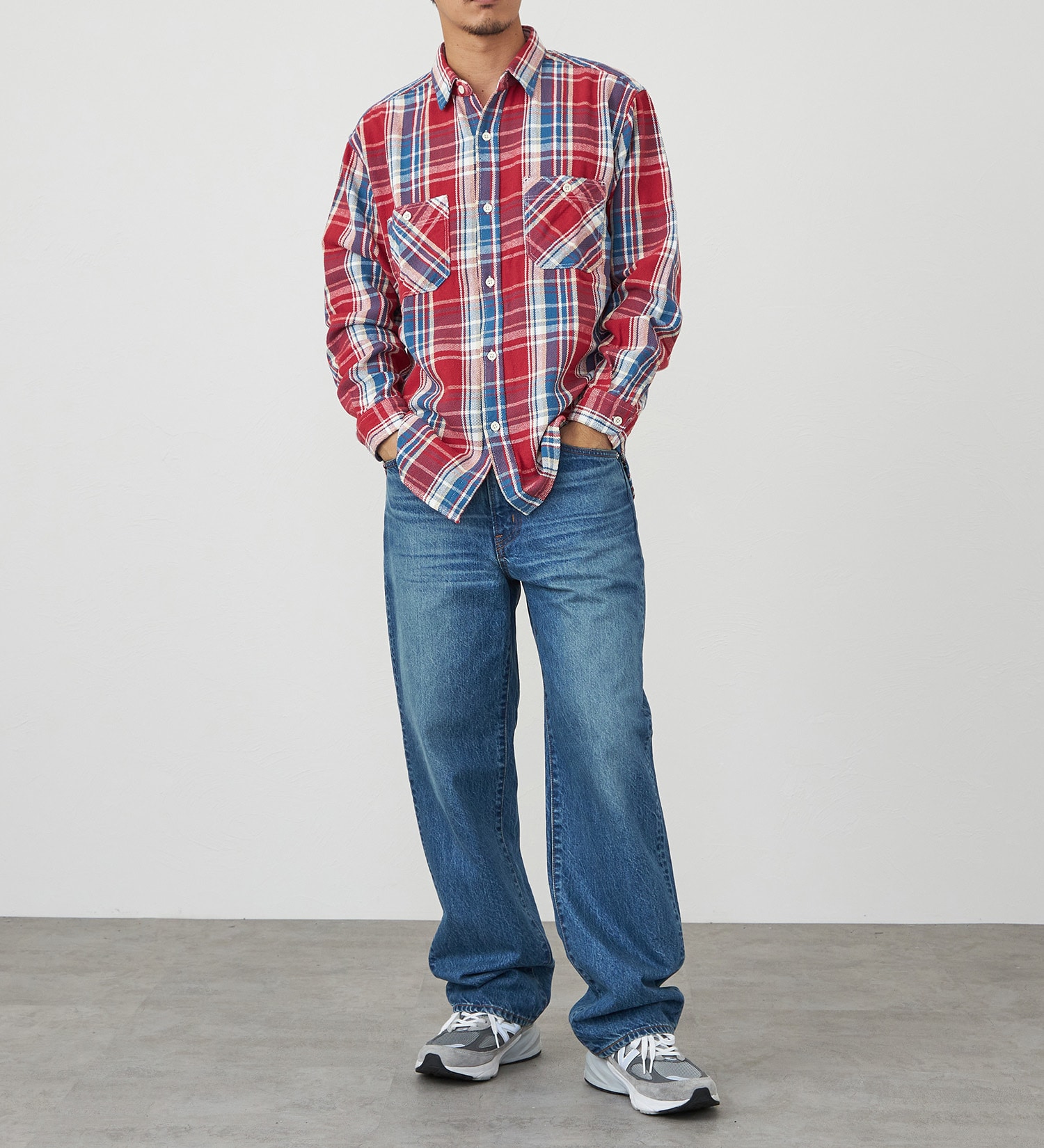 EDWIN(エドウイン)のワークシャツ チェック 長袖|トップス/シャツ/ブラウス/メンズ|レッド