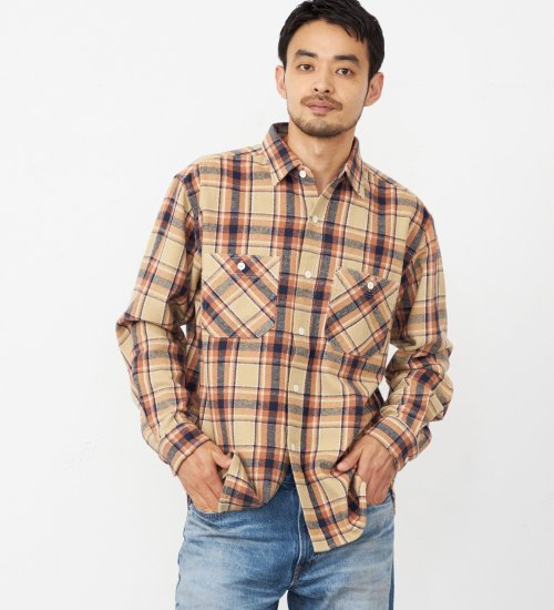 EDWIN(エドウイン)のワークシャツ チェック 長袖|トップス/シャツ/ブラウス/メンズ|ベージュ