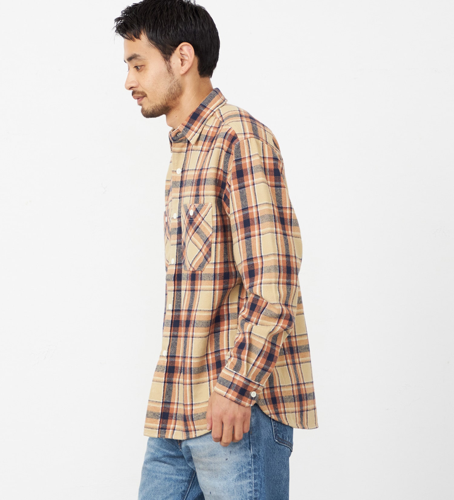 EDWIN(エドウイン)のワークシャツ チェック 長袖|トップス/シャツ/ブラウス/メンズ|ベージュ