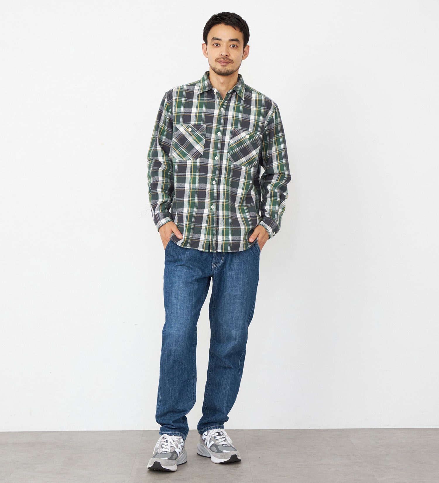 EDWIN(エドウイン)のワークシャツ チェック 長袖|トップス/シャツ/ブラウス/メンズ|オリーブ