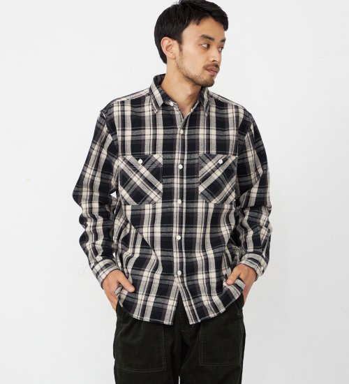 EDWIN(エドウイン)のワークシャツ チェック 長袖|トップス/シャツ/ブラウス/メンズ|ブラック