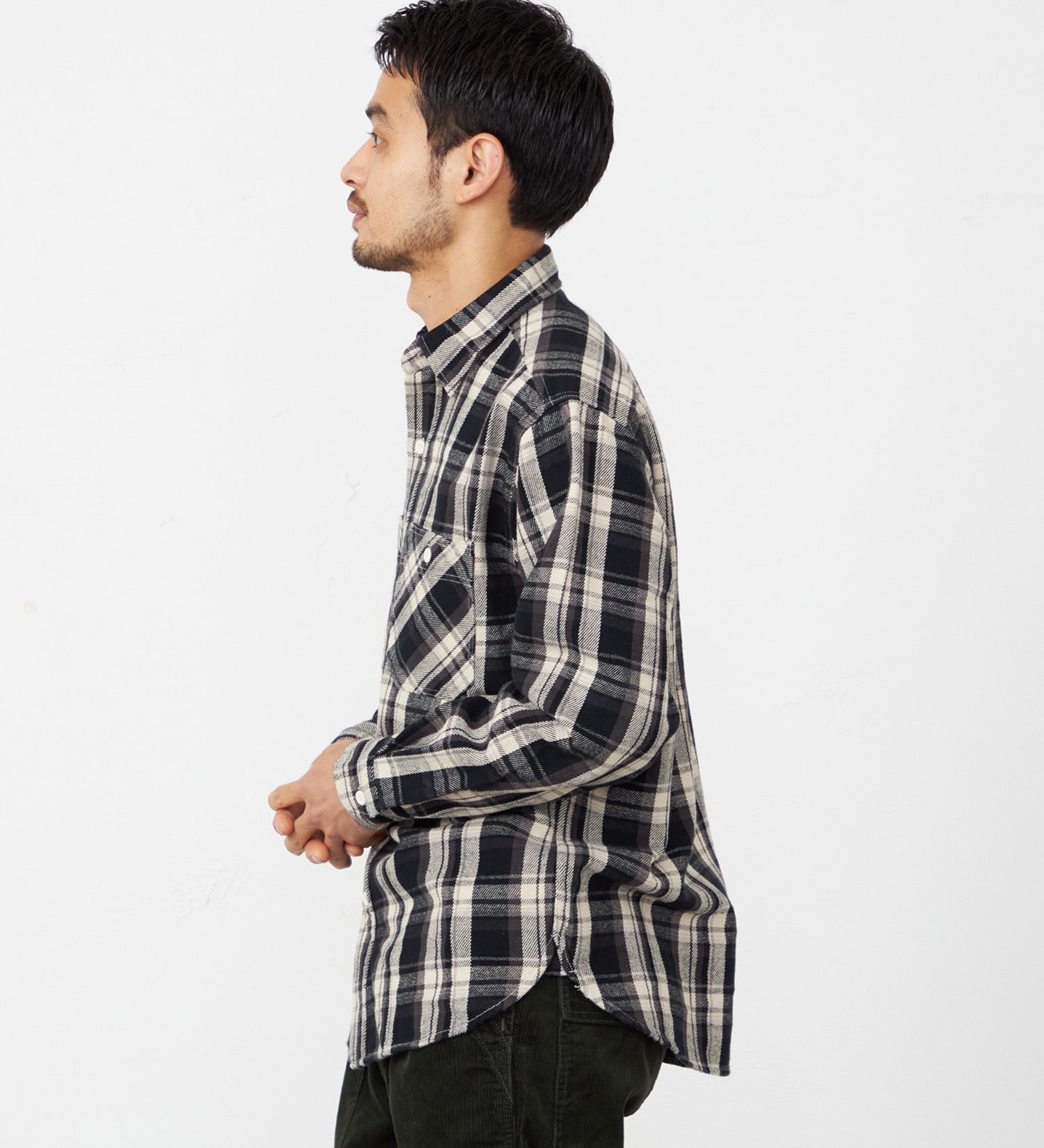 EDWIN(エドウイン)のワークシャツ チェック 長袖|トップス/シャツ/ブラウス/メンズ|ブラック