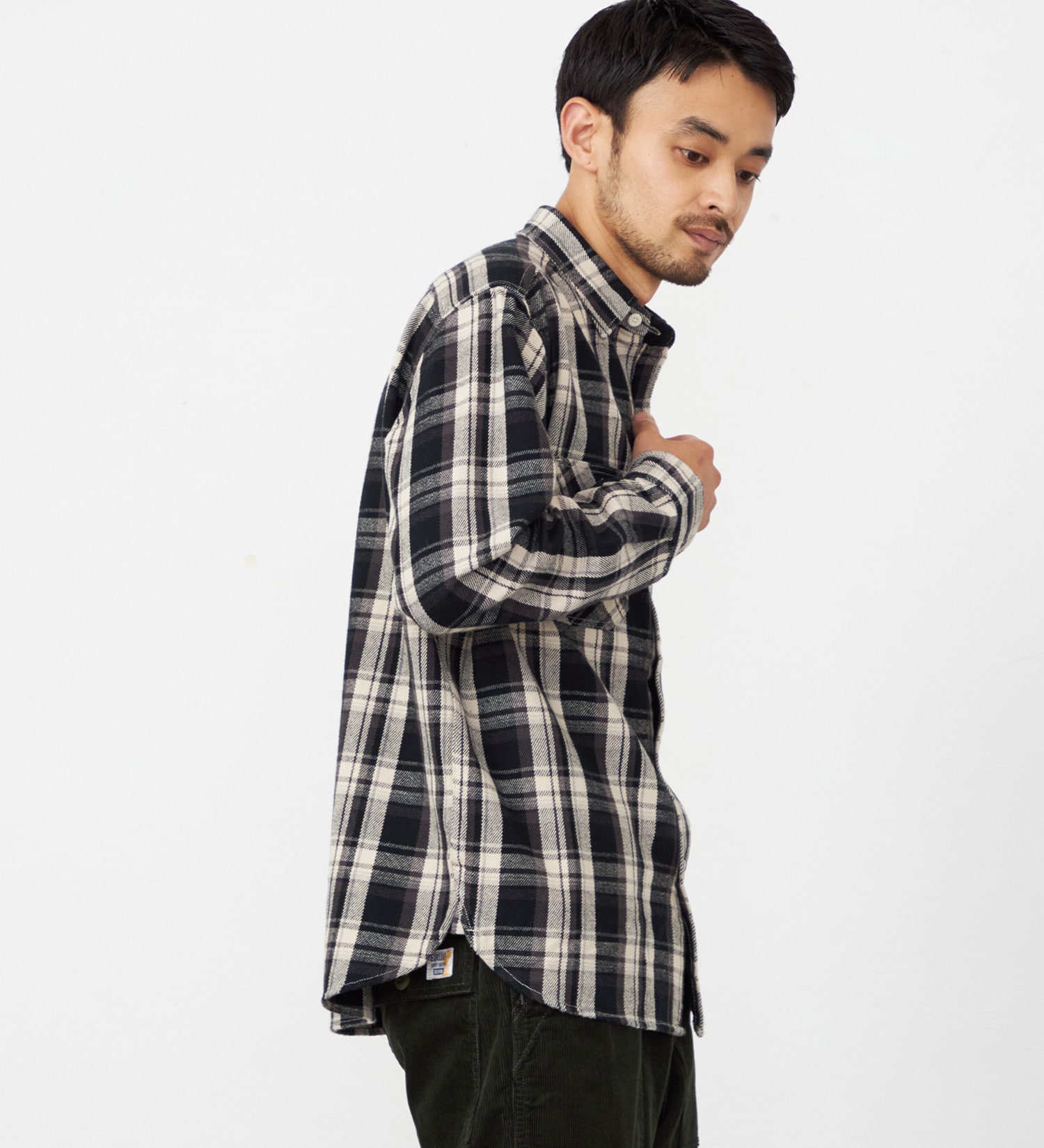 EDWIN(エドウイン)のワークシャツ チェック 長袖|トップス/シャツ/ブラウス/メンズ|ブラック