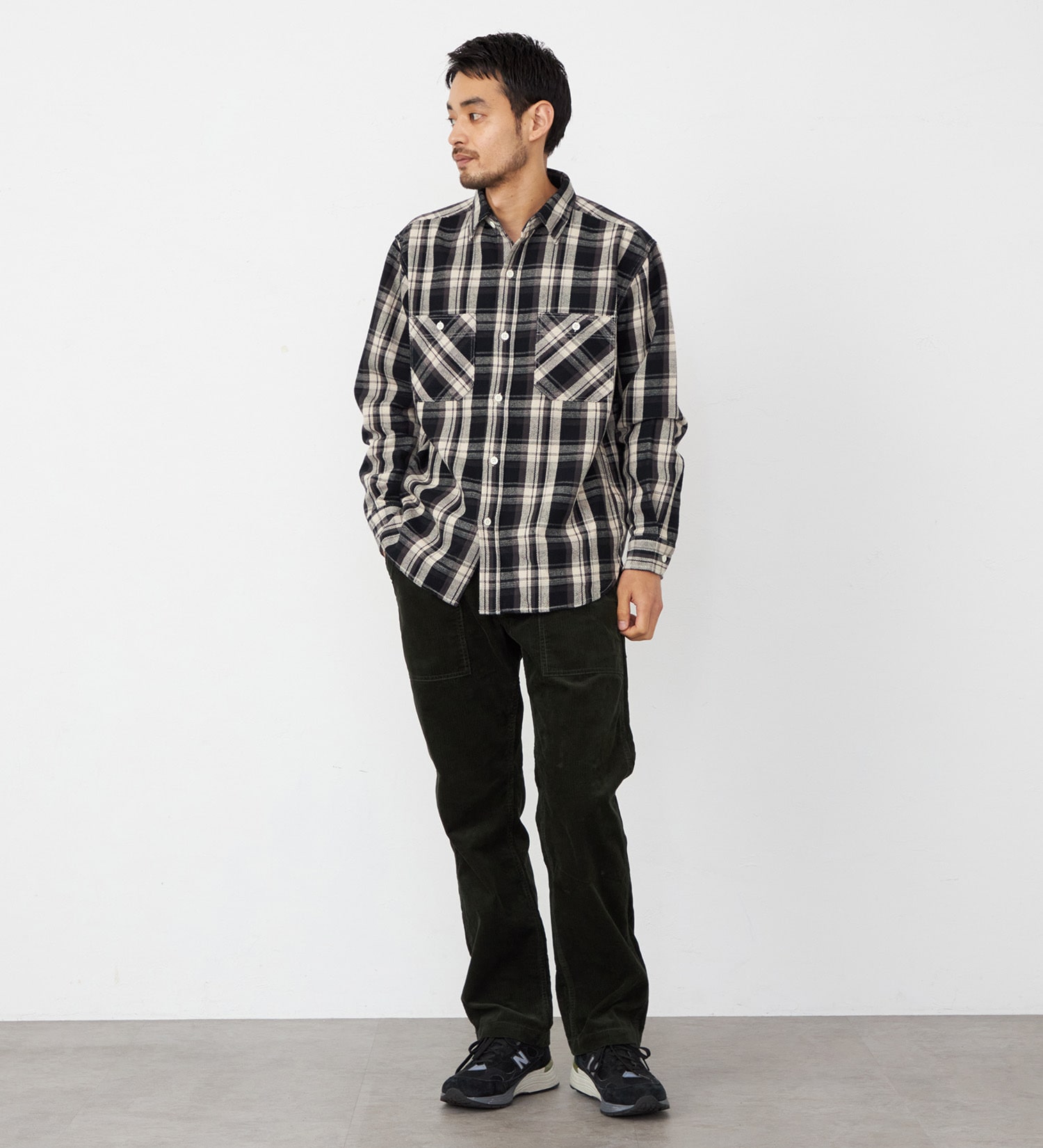 EDWIN(エドウイン)のワークシャツ チェック 長袖|トップス/シャツ/ブラウス/メンズ|ブラック