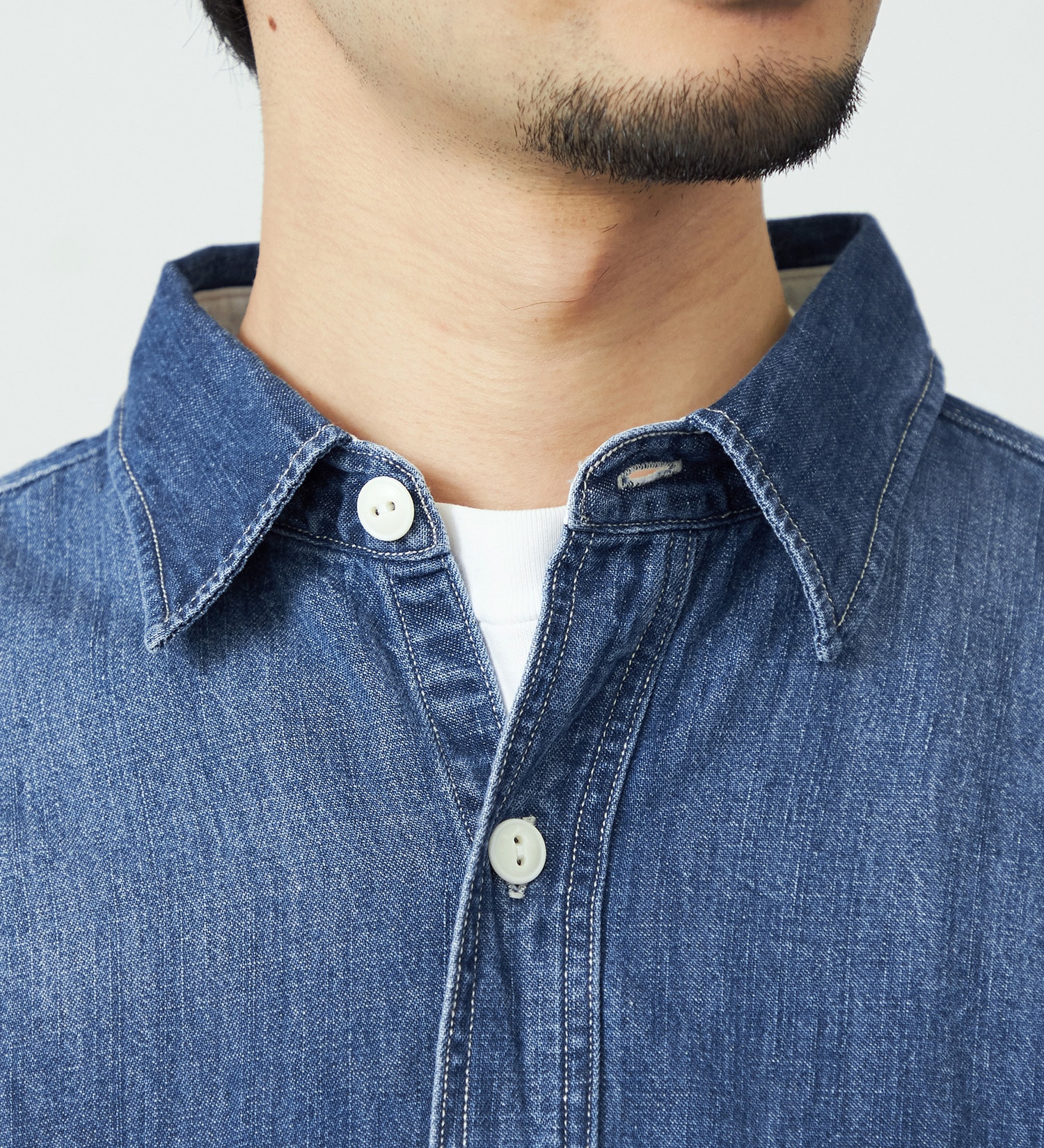 EDWIN(エドウイン)のヴィンテージワークシャツ 長袖|トップス/シャツ/ブラウス/メンズ|中色ブルー