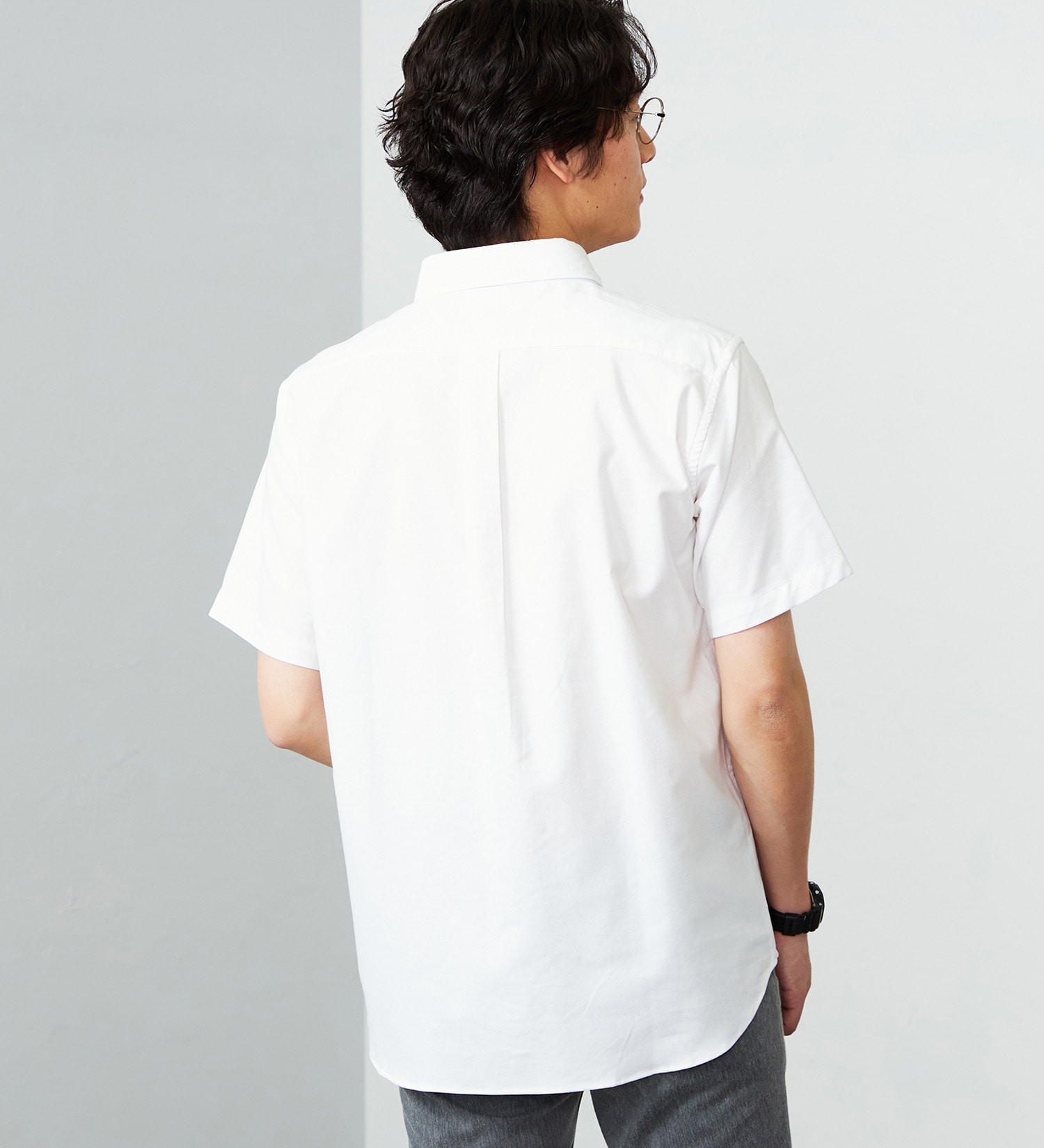 EDWIN(エドウイン)の【ポイントアップ対象】半袖 ボタンダウンシャツ|トップス/シャツ/ブラウス/メンズ|ホワイト
