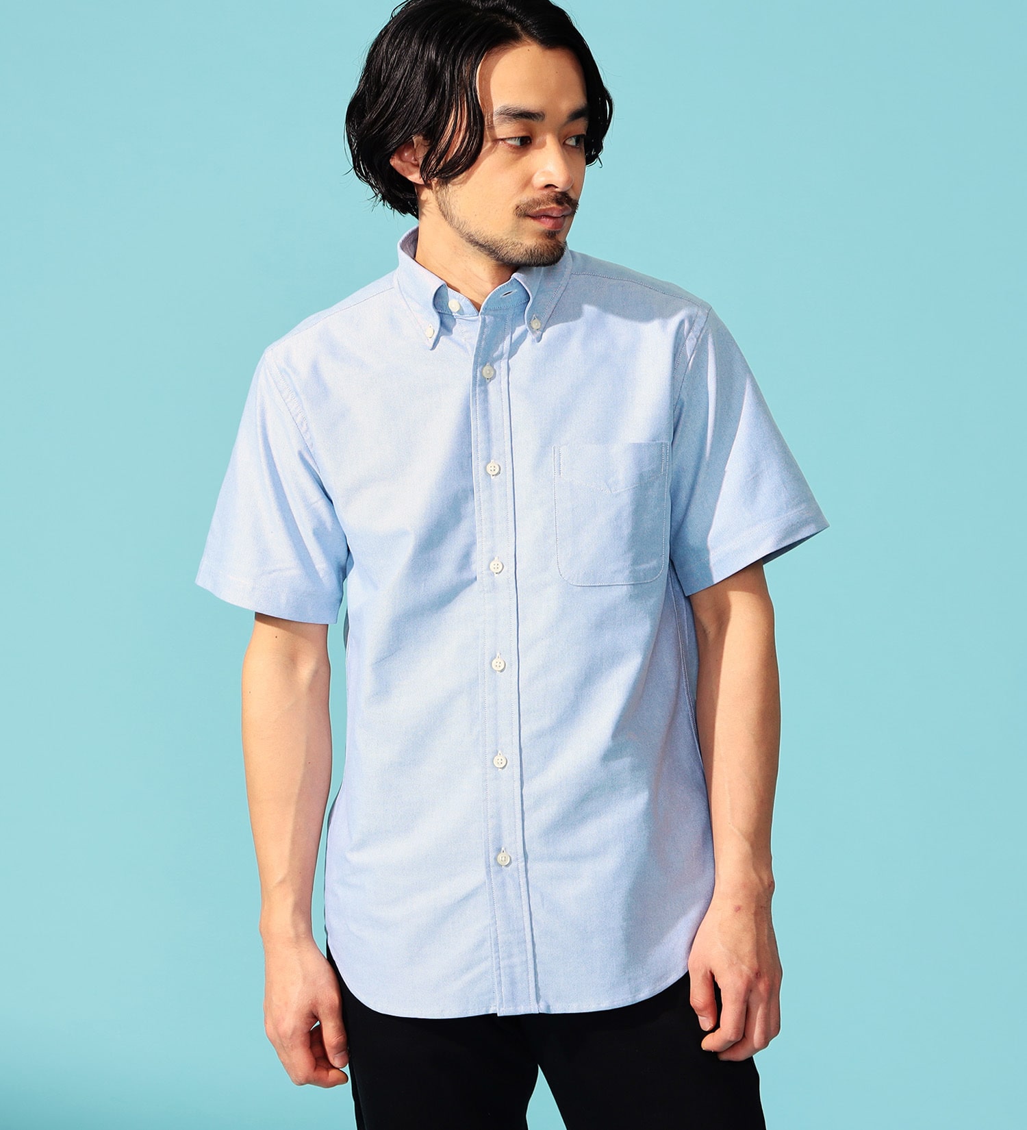 EDWIN(エドウイン)の半袖 ボタンダウンシャツ|トップス/シャツ/ブラウス/メンズ|ブルー