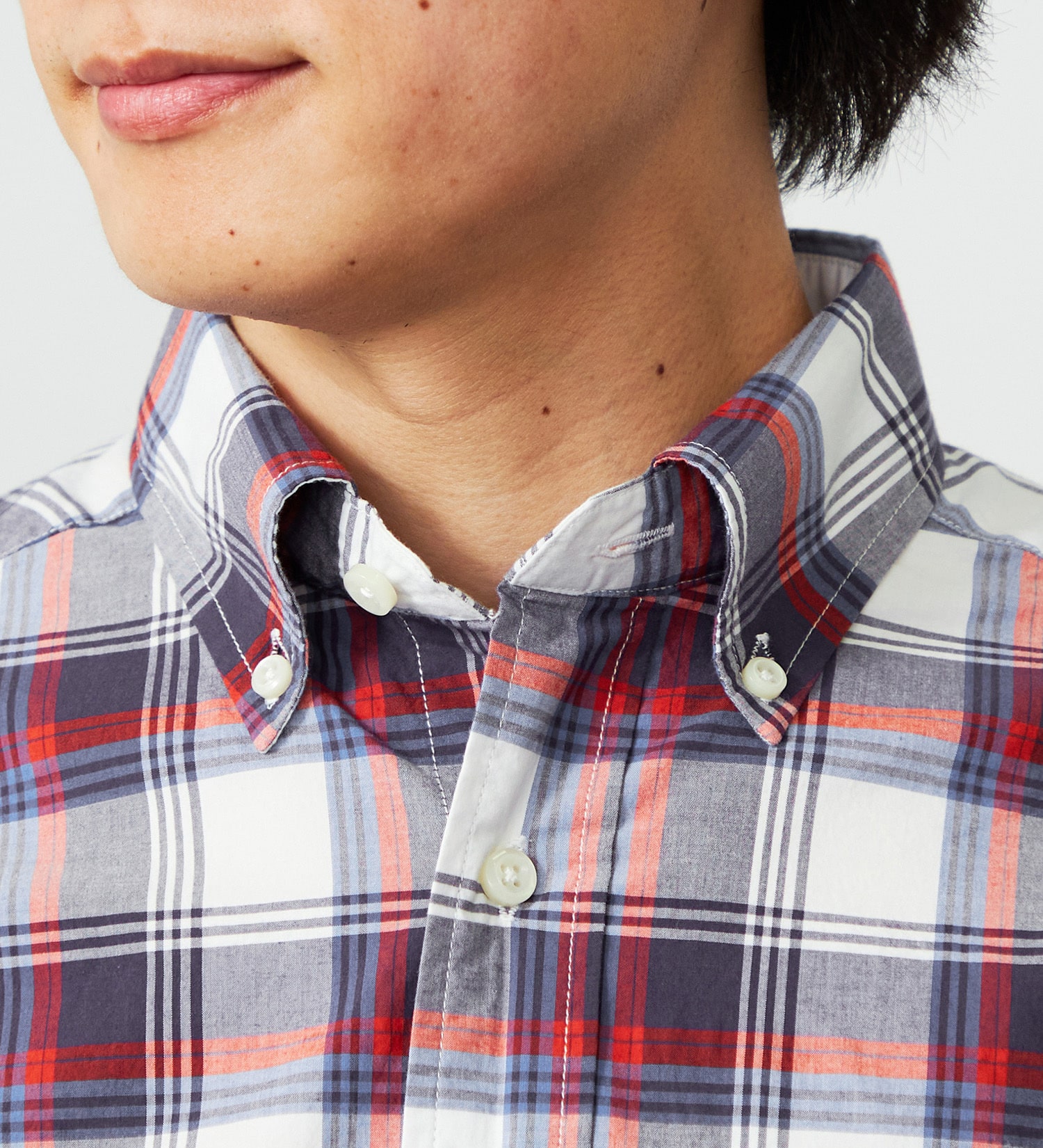 EDWIN(エドウイン)の半袖 ボタンダウンシャツ|トップス/シャツ/ブラウス/メンズ|レッド