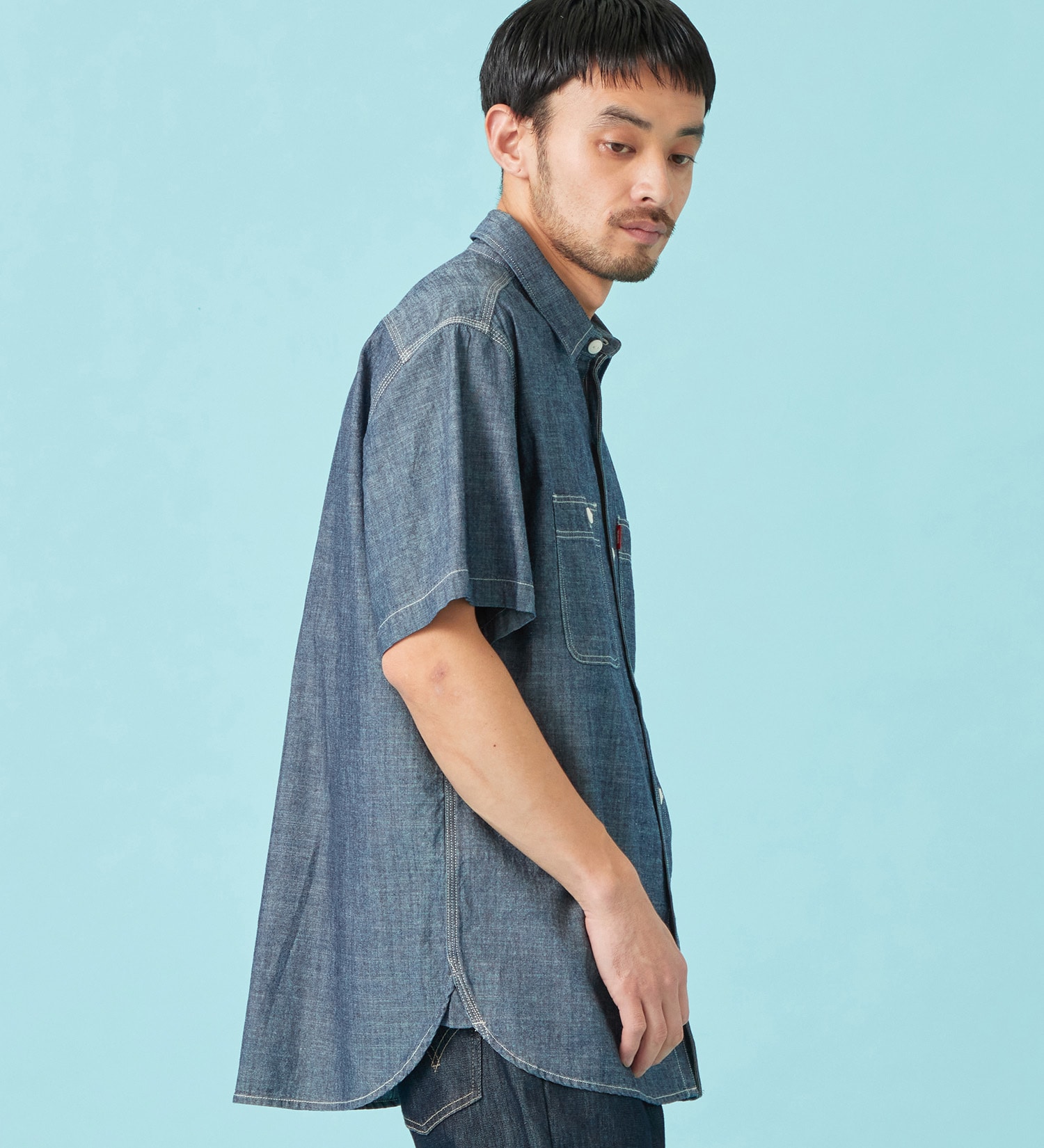 EDWIN(エドウイン)のワークシャツ デニム 半袖|トップス/シャツ/ブラウス/メンズ|インディゴブルー