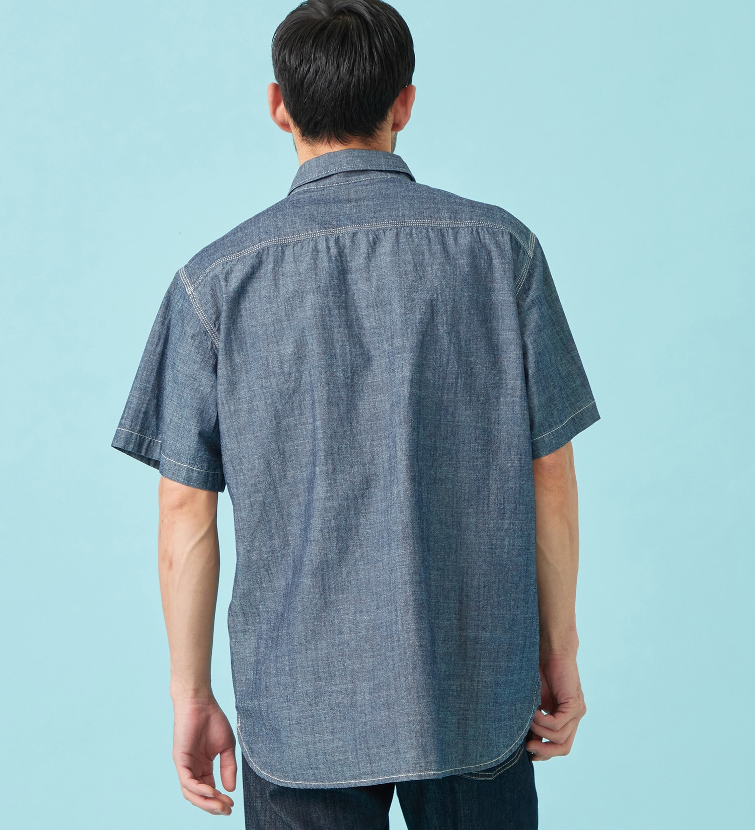 EDWIN(エドウイン)のワークシャツ デニム 半袖|トップス/シャツ/ブラウス/メンズ|インディゴブルー