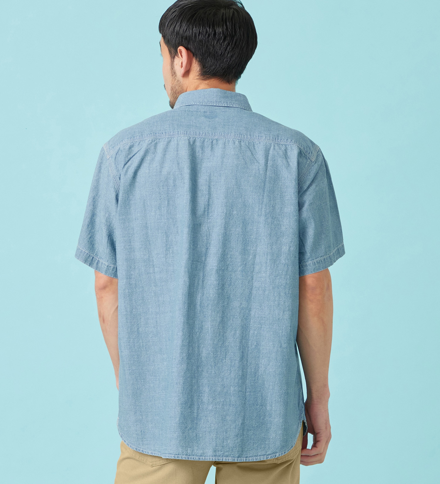 EDWIN(エドウイン)のワークシャツ デニム 半袖|トップス/シャツ/ブラウス/メンズ|淡色ブルー