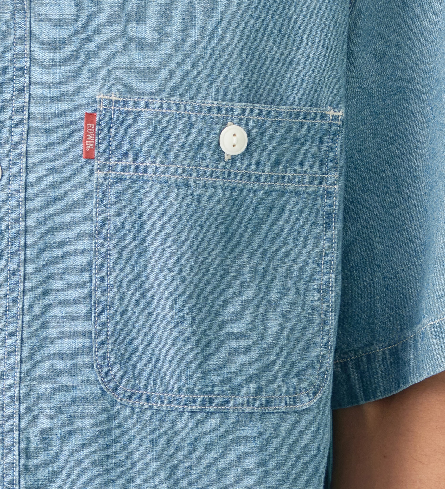 EDWIN(エドウイン)のワークシャツ デニム 半袖|トップス/シャツ/ブラウス/メンズ|淡色ブルー